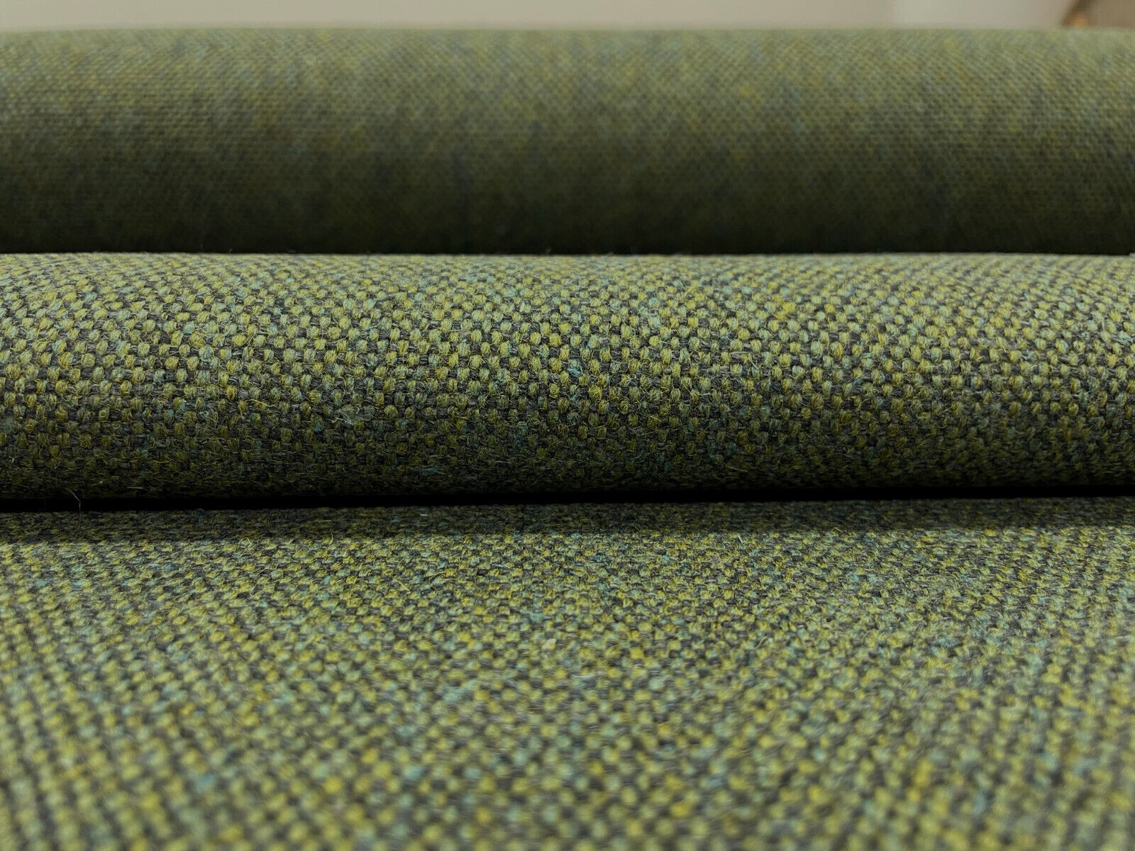 5.875 yds Camira Main Line Flax Kentish Green Wool Upholstery Fabric MLF56