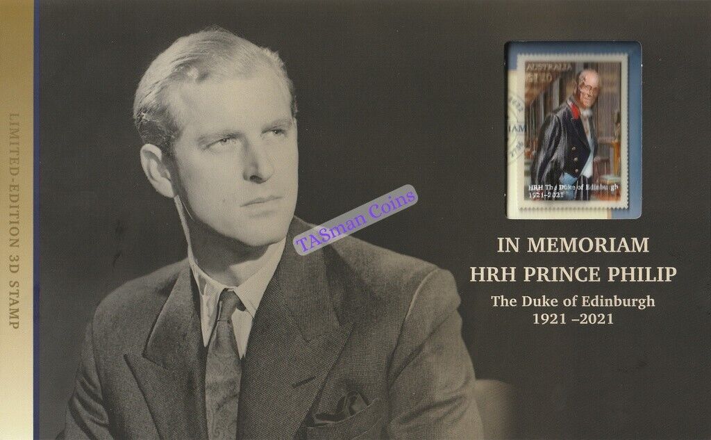 3D Stamp Cover Australia 2022 In Memoriam HRH Prince Philip Limited Edition 200