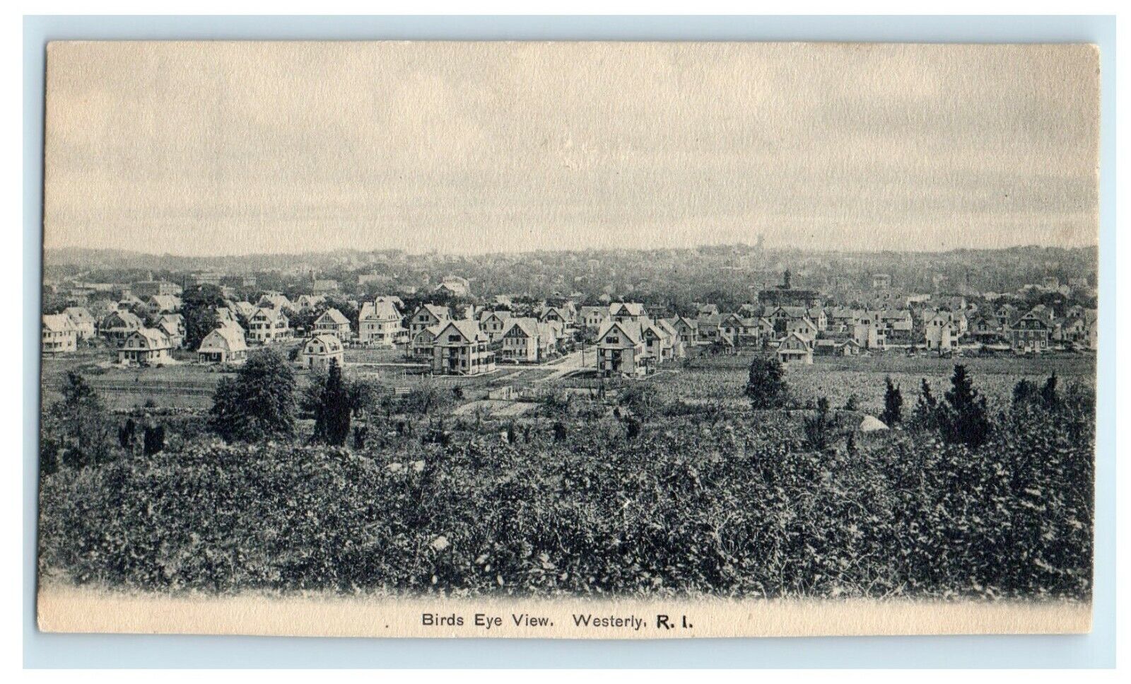 1905 Bird\'s Eye View, Westerly Rhode Island RI Antique Unposted Postcard