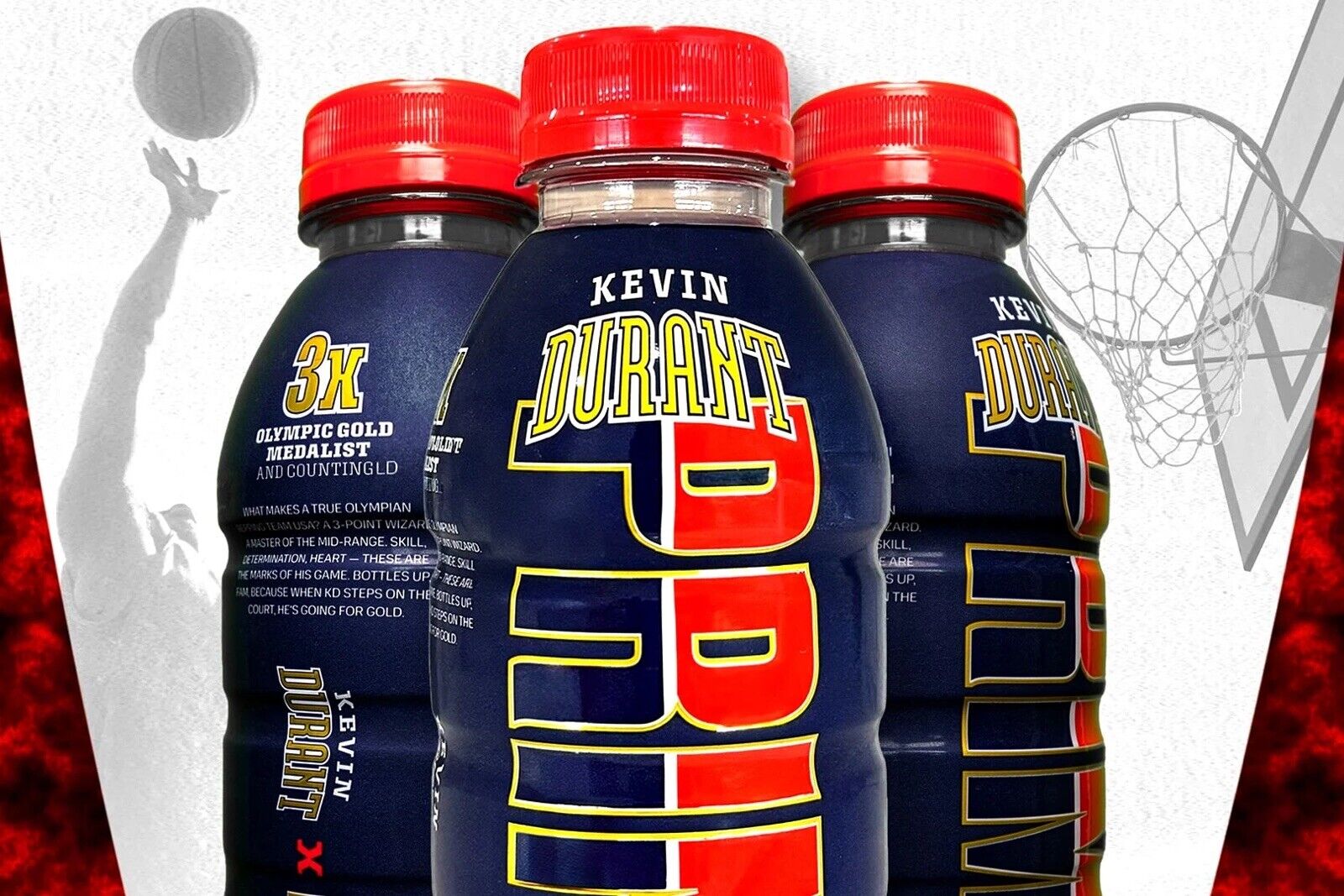 Prime Hydration NEW RELEASE Limited Edition KEVIN DURANT 12 Pack Bottle IN STOCK