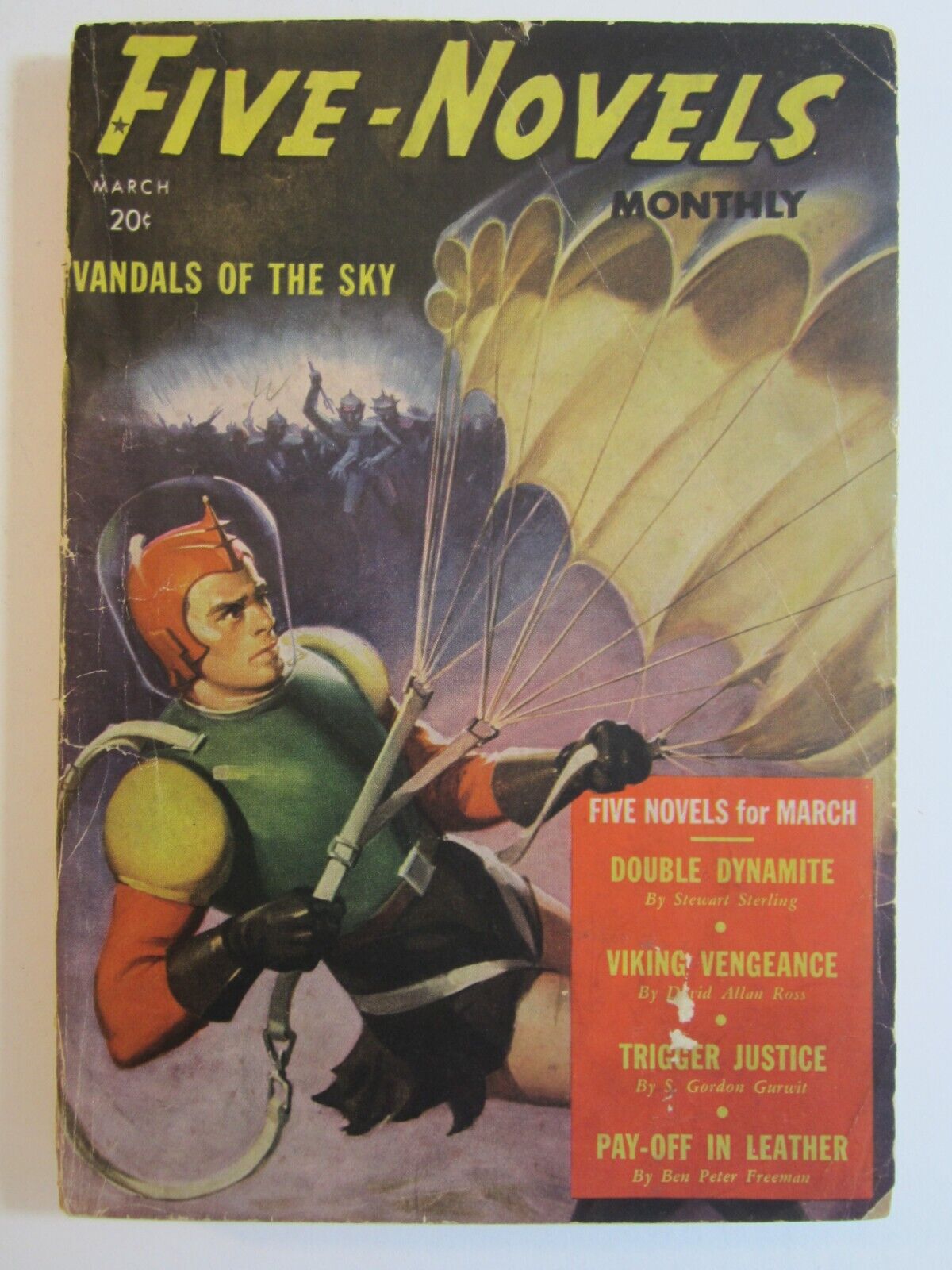 Five-Novels Monthly Pulp Mar. 1940  VG/FN  Classic Sci-fi Spaceman Cover