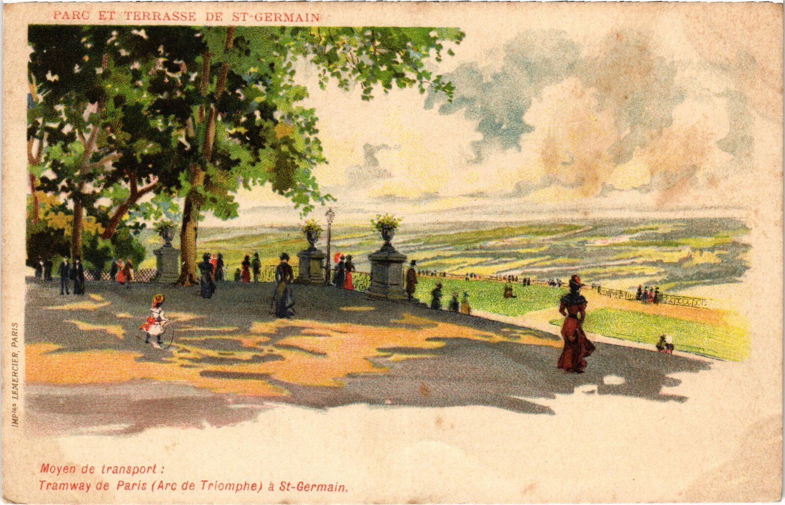 CPA LITHO St-Germain-en-Laye Park and Terrace (1276584)