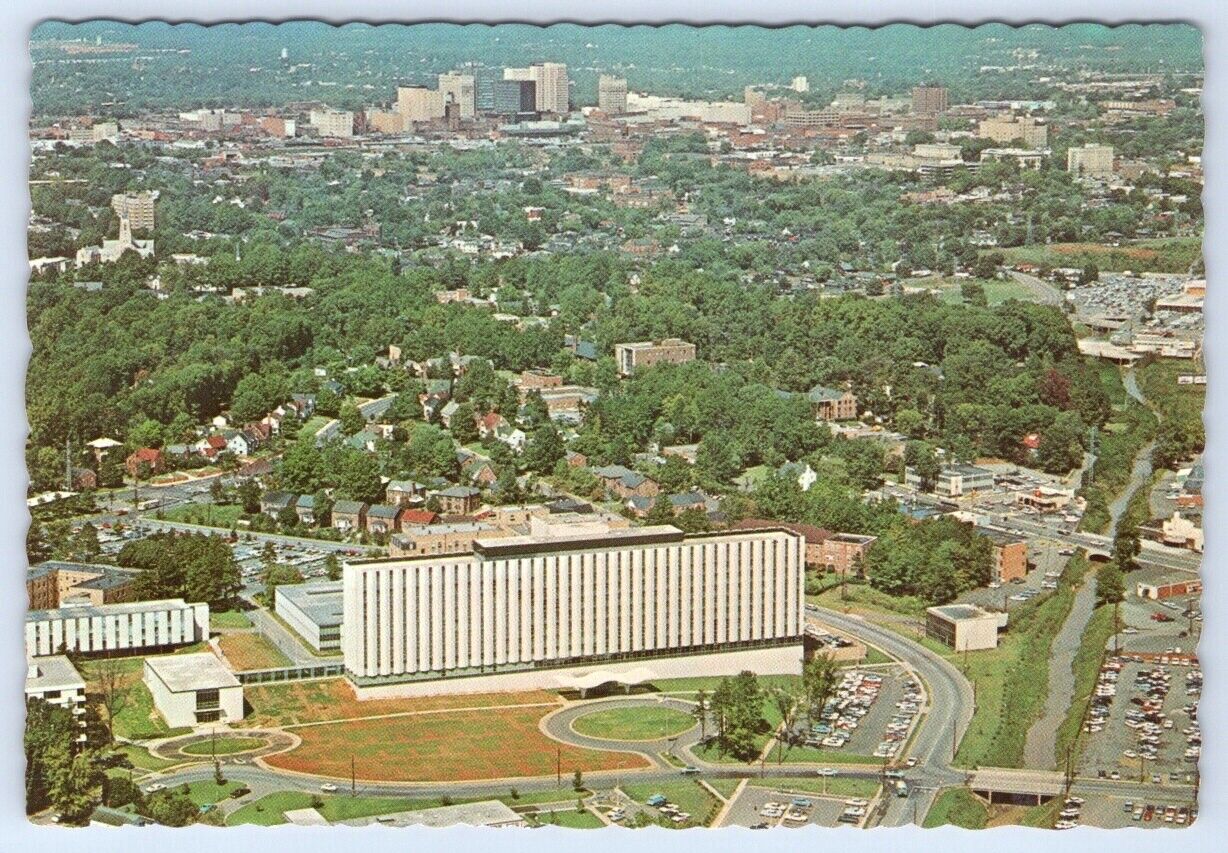 Postcard Charlotte North Carolina Memorial Hospital Aerial View