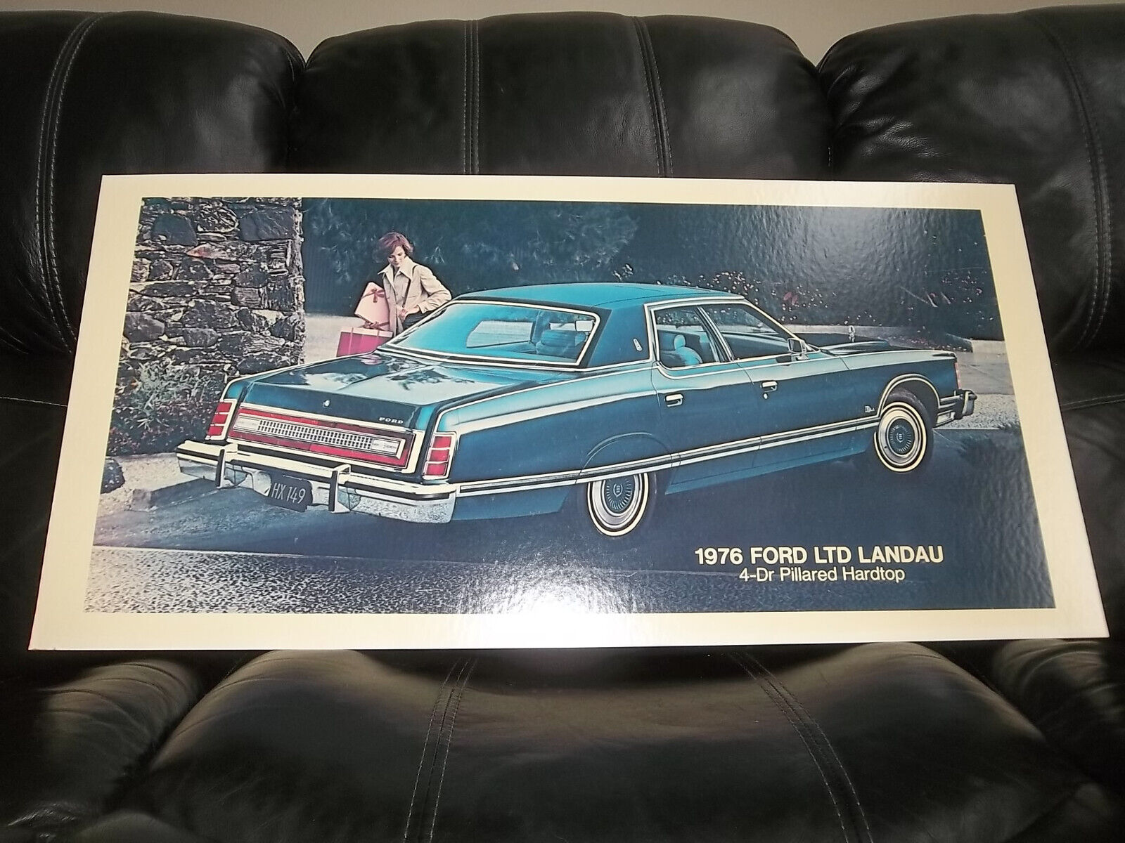 vintage 1976 ford ltd landau poster showroom dealership cardboard oem