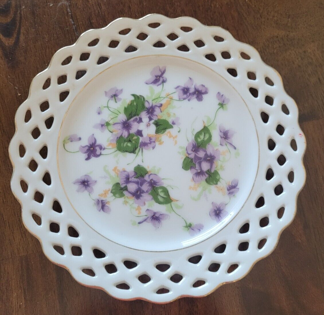 Vintage Saji Japan Fancy China Decorative Flower Plate 6\