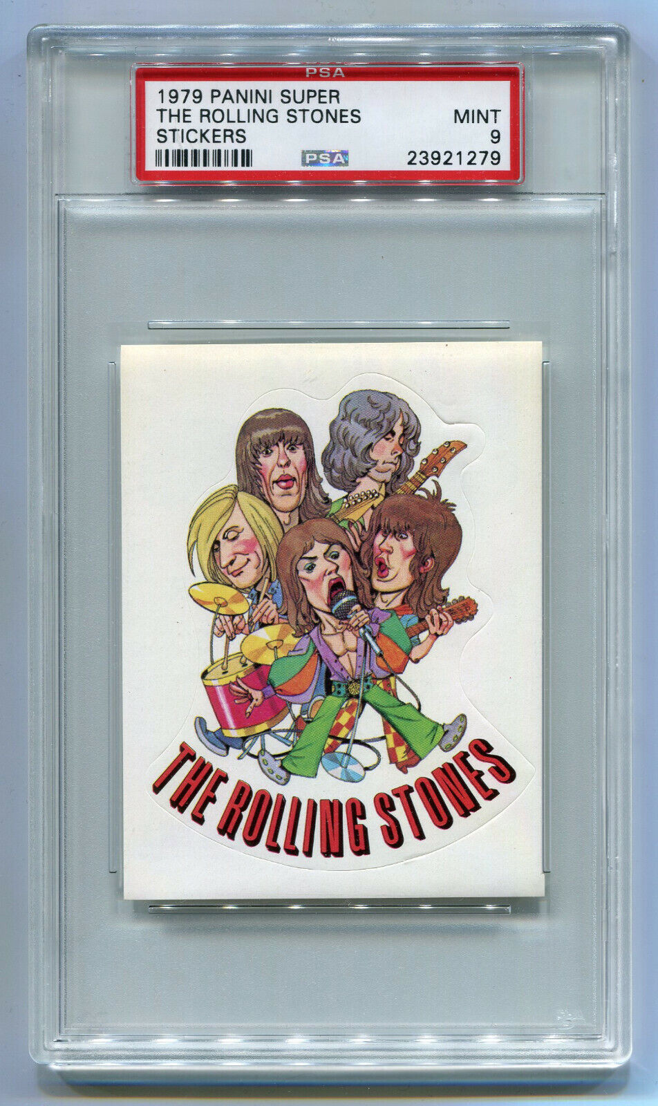 1979 1980 Panini Super Stickers The Rolling Stones vintage music card PSA 9 Mint