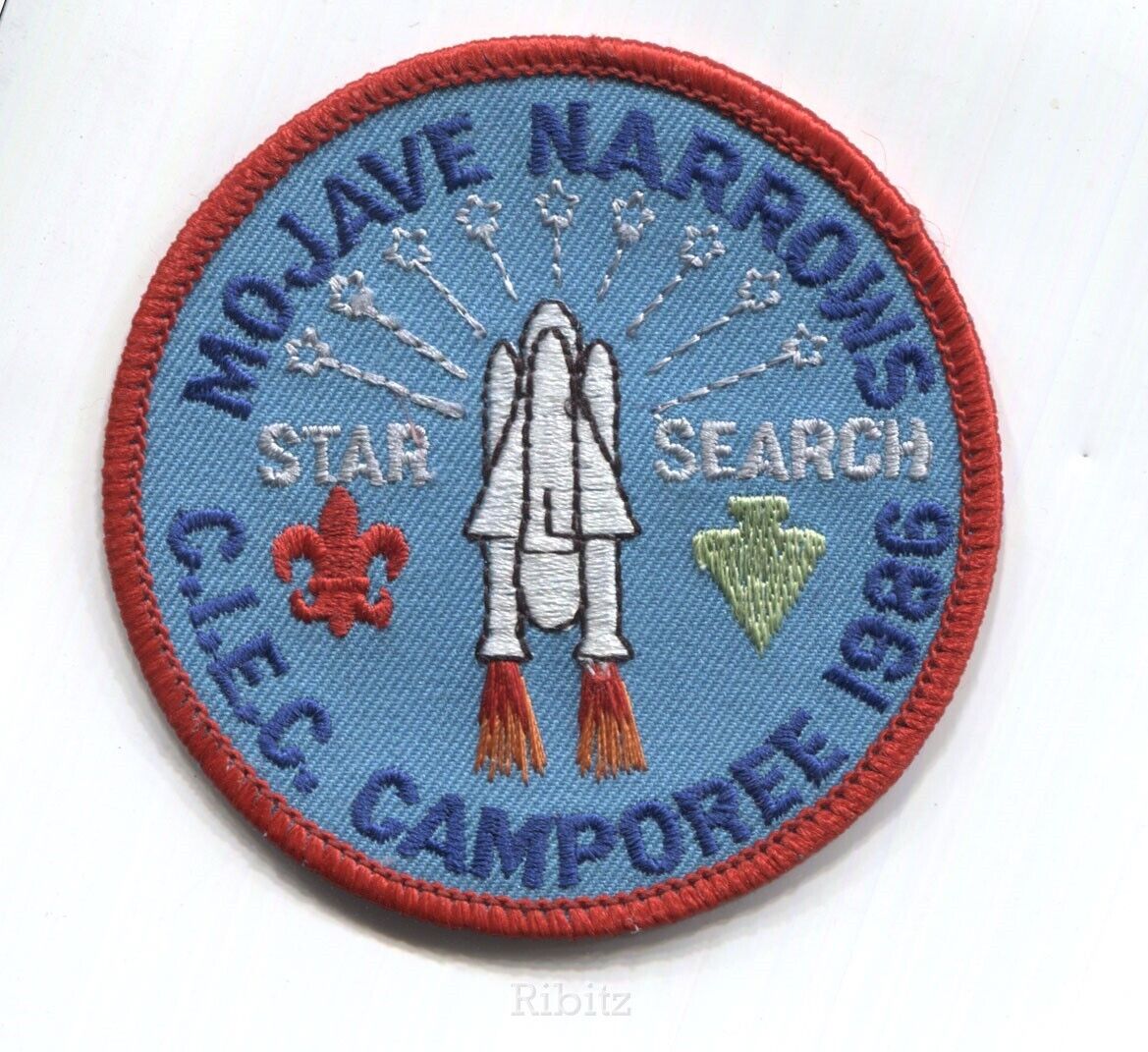 BSA CIEC Mojave Narrows Challenger Space Shuttle 1986 scout patch - twill RIGHT
