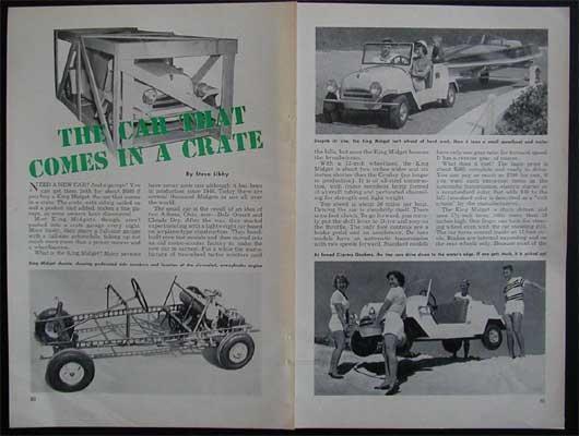 King Midget Jeep 1954 pictorial Kit Car in a Crate