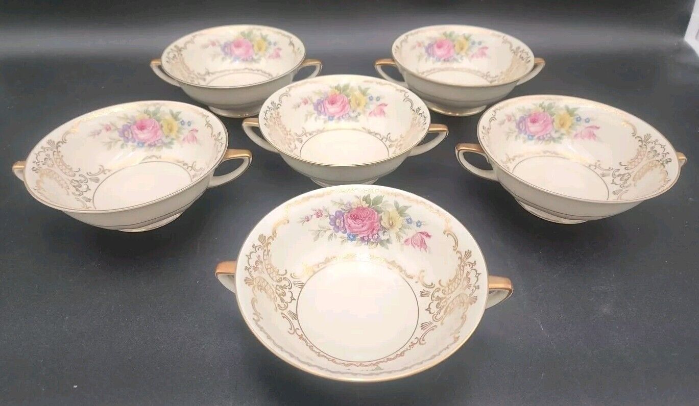 6- Heinrich - H&C Lady Louise Cream Soup Bowls \