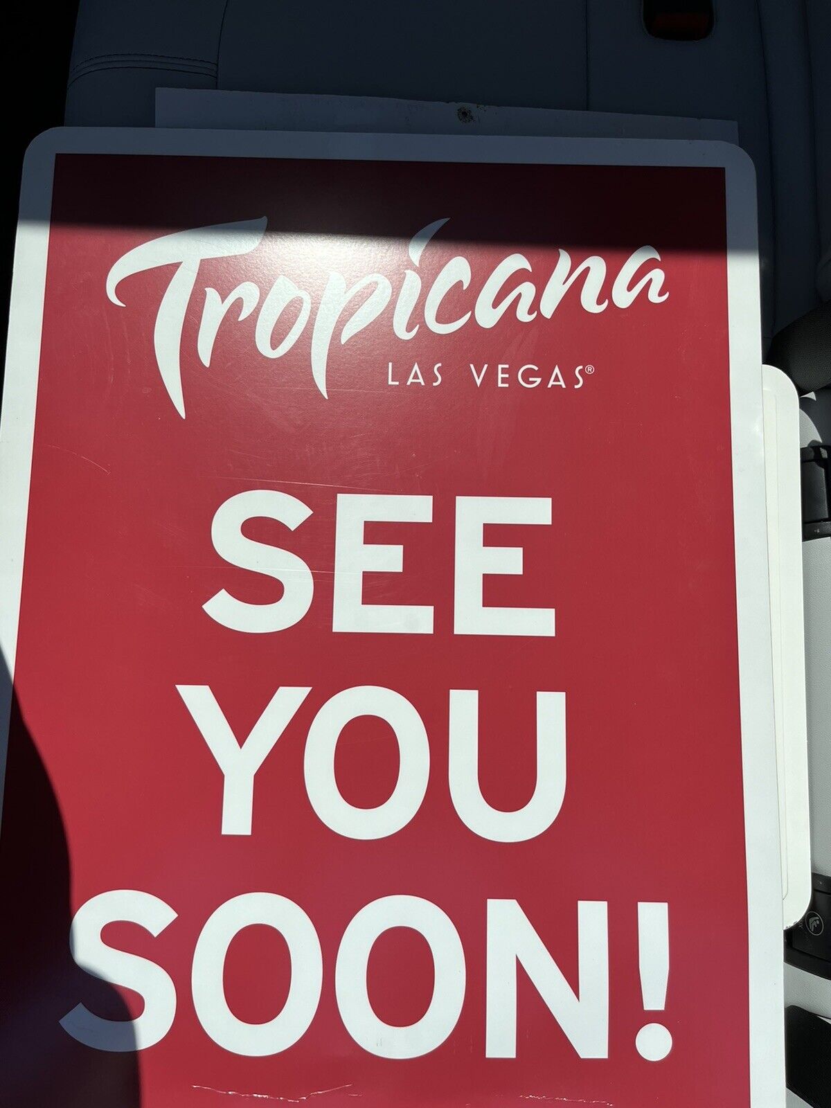 Very Rare Tropicana Las Vegas Two Sided Metal Sign