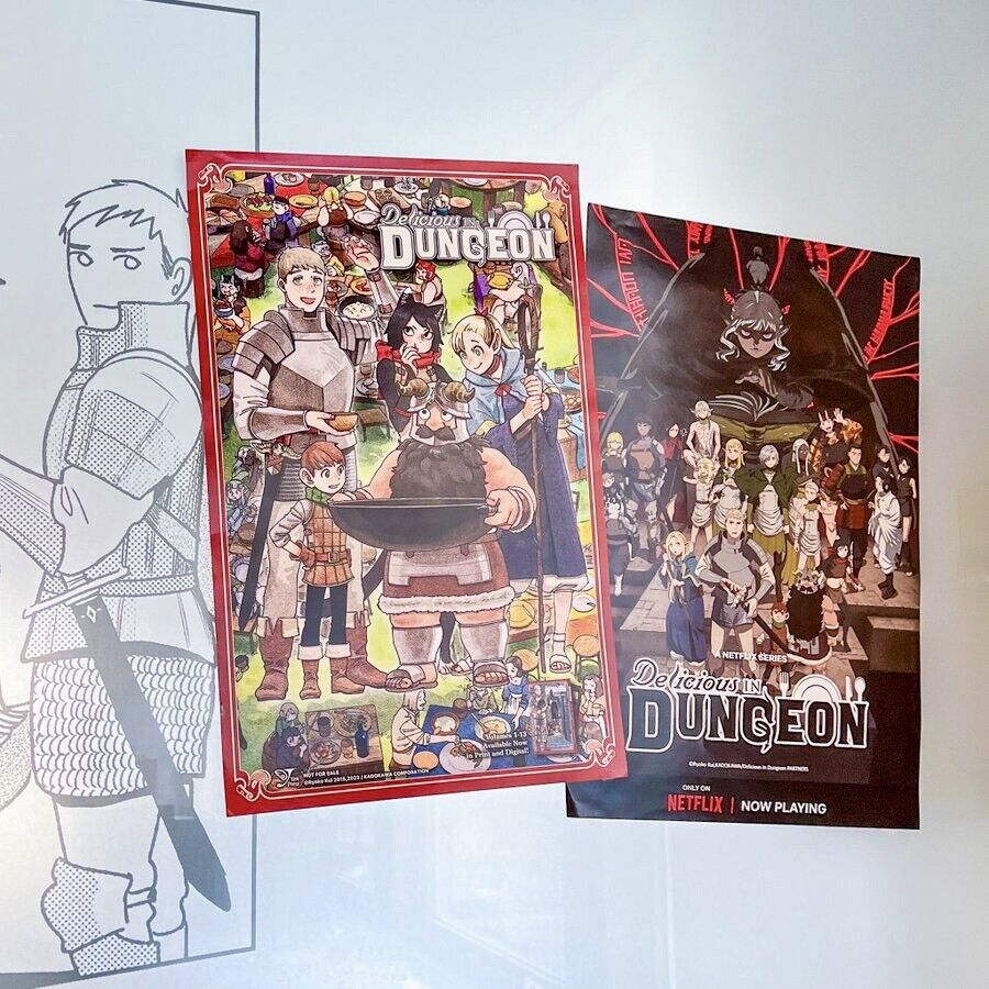 Anime Expo AX 2024 DELICIOUS IN DUNGEON POSTER Double-sided NETFLIX Ryoko Kui