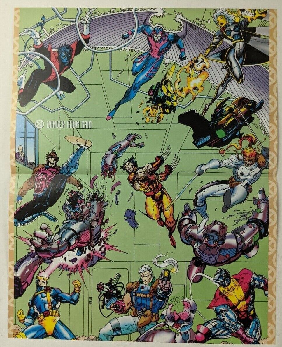 Danger Room Grid X-Men Trading Cards Comic Poster Art Pin-Up Original Jim Lee