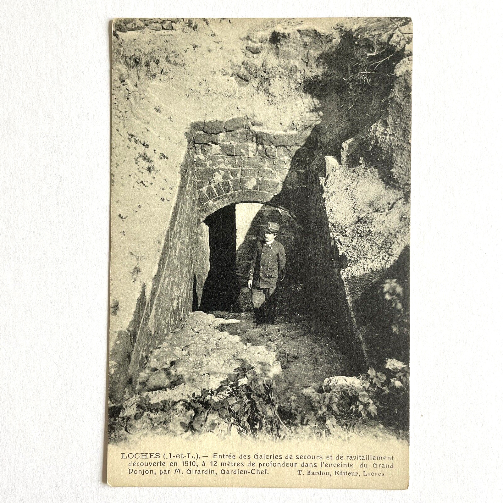 LOCHES FRANCE • Entrance to Dungeon 1913 Postcard