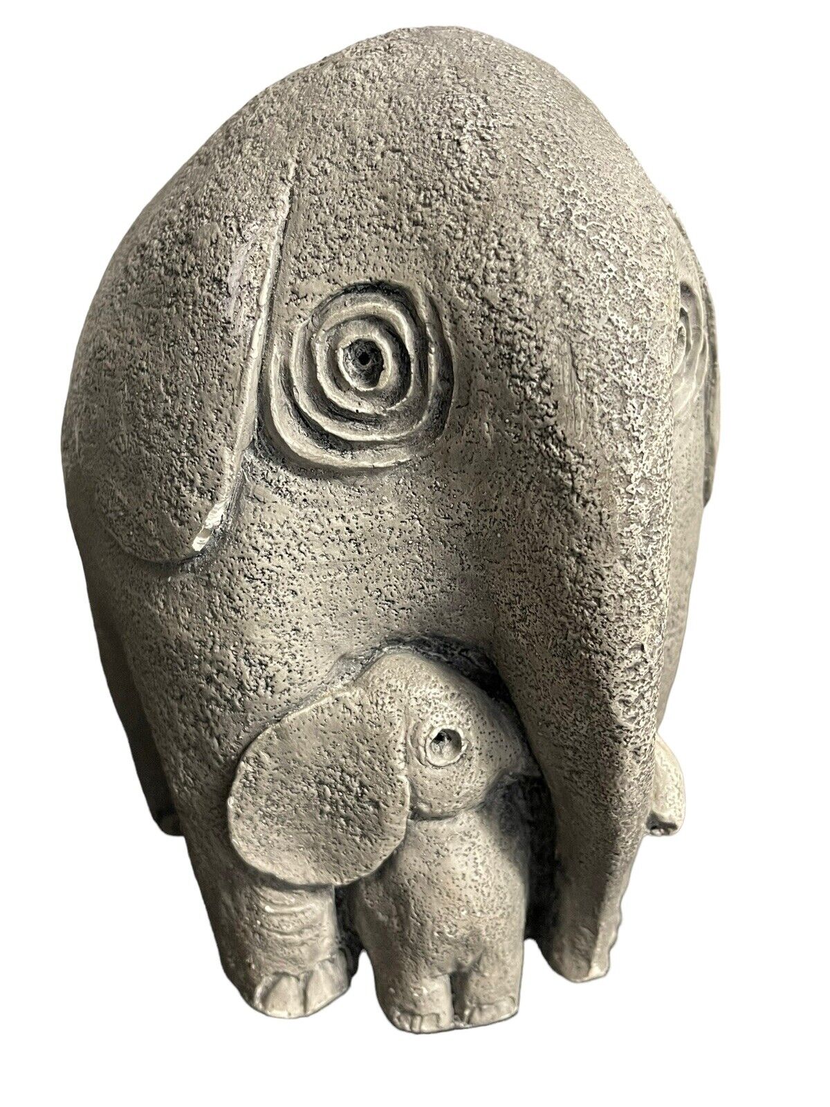 Elephant Calf Figurine Statue Vintage Home Decor Animal Safari Abstract 7\