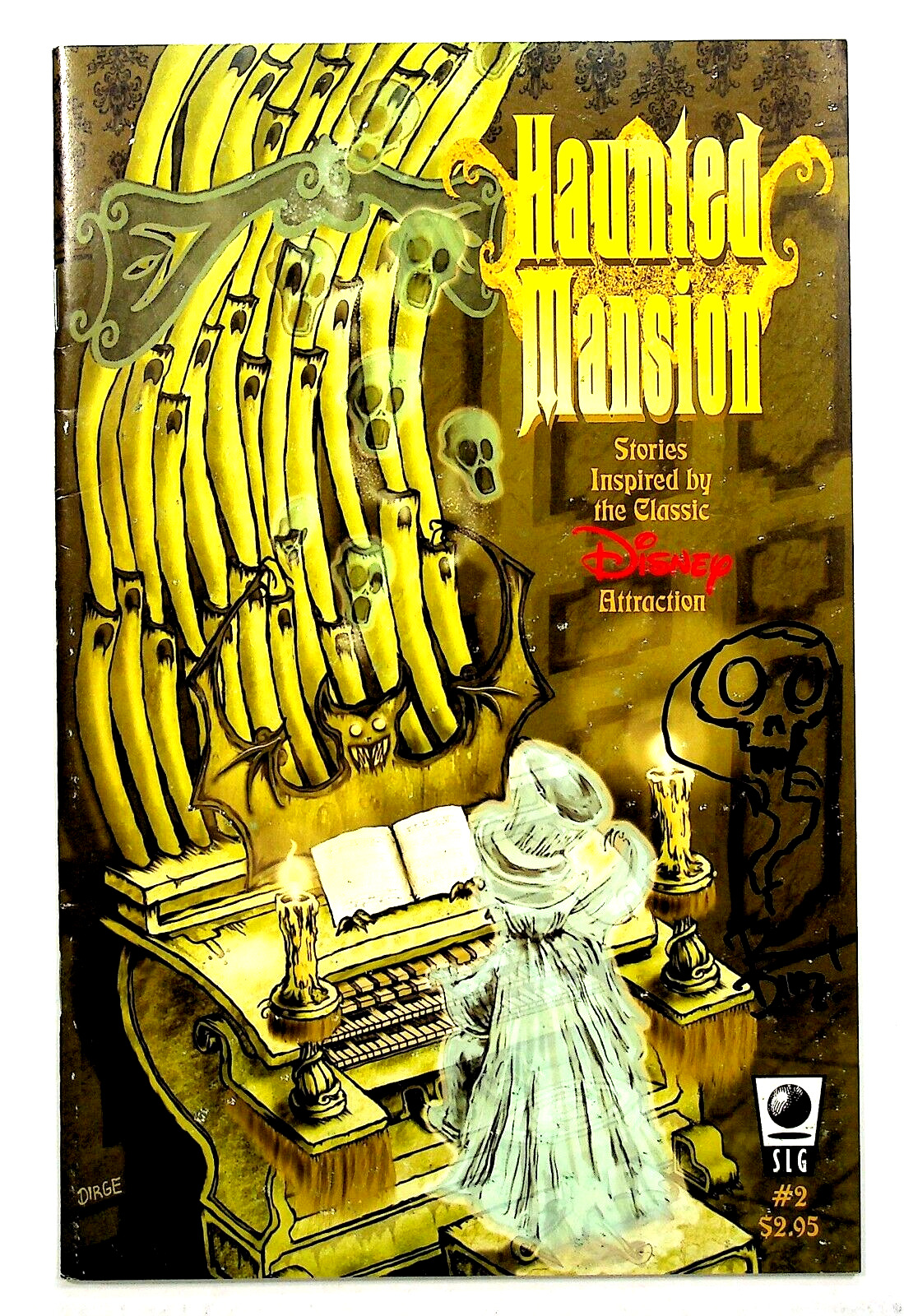 Haunted Mansion #2 Signed by Roman Dirge w/ Remark Slave Labor Graphics