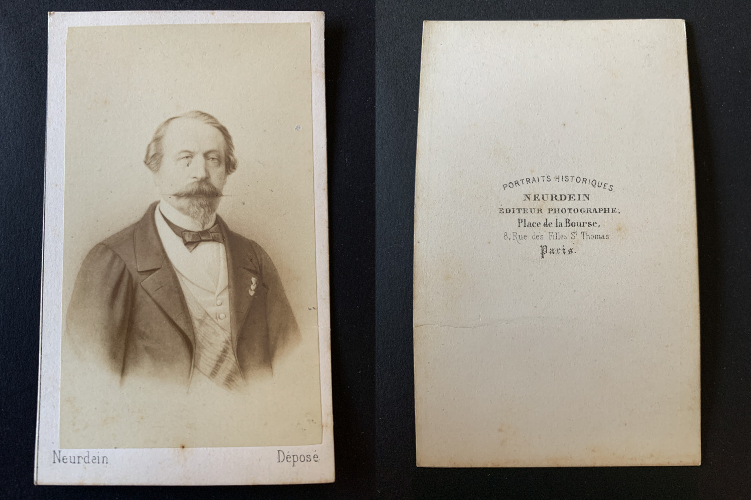 Neurdein, Paris, Napoleon III Vintage Albumen Print CDV. 