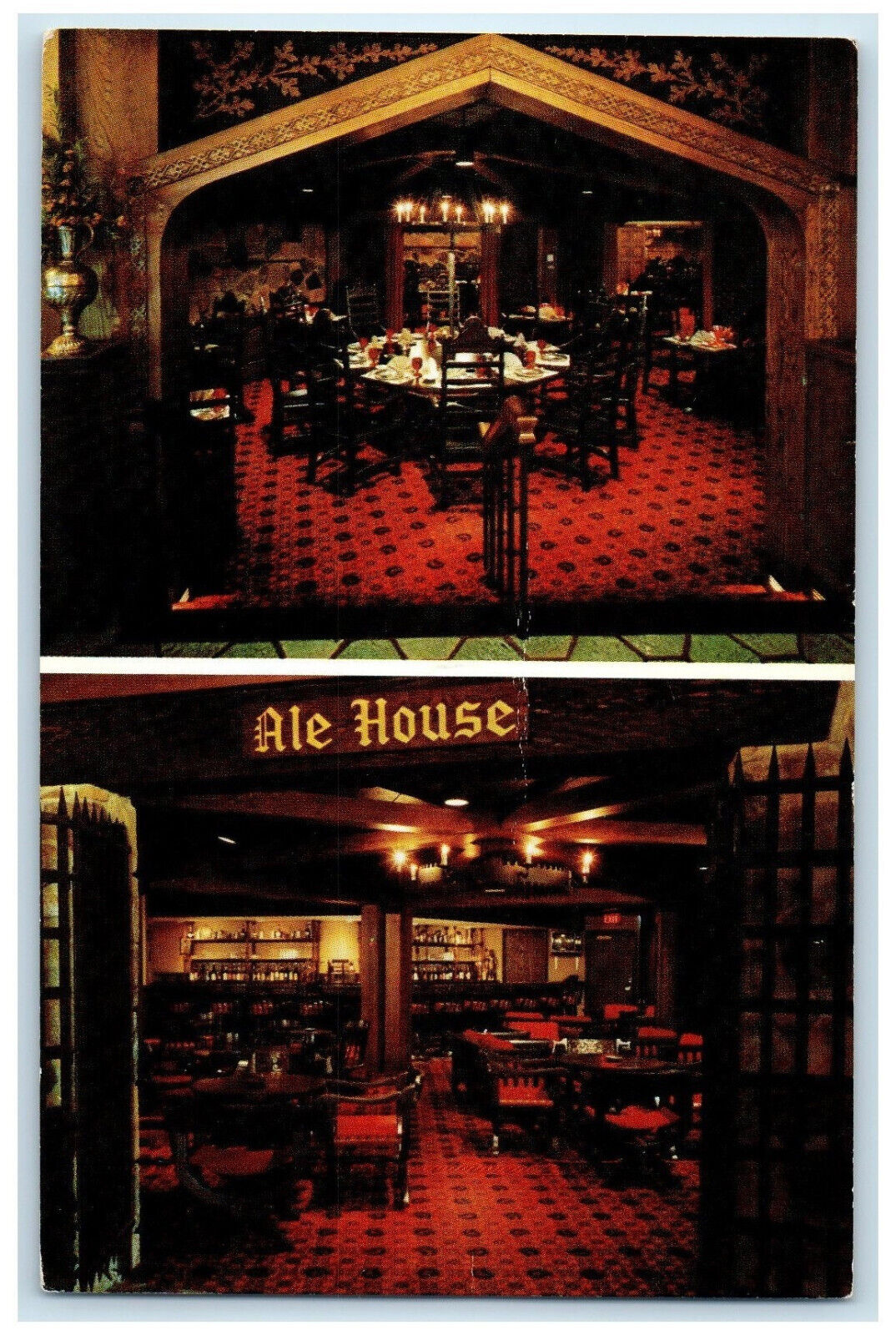 c1960\'s Hans Skalle\'s Camelot Restaurant of Distinction MN Multiview Postcard