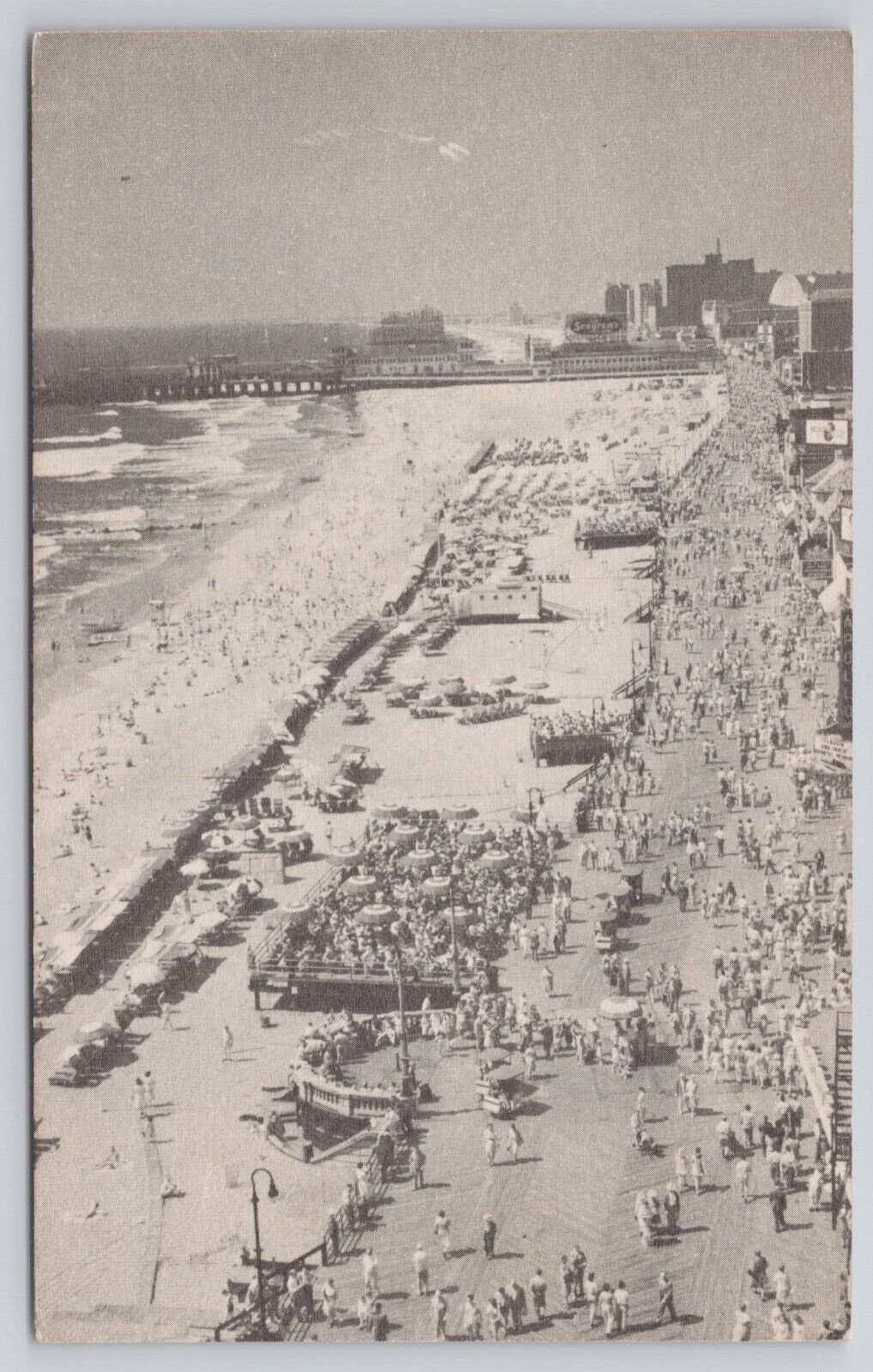 Atlantic City New Jersey NJ Equitable Life Conference Beach Scene 1949 Postcard