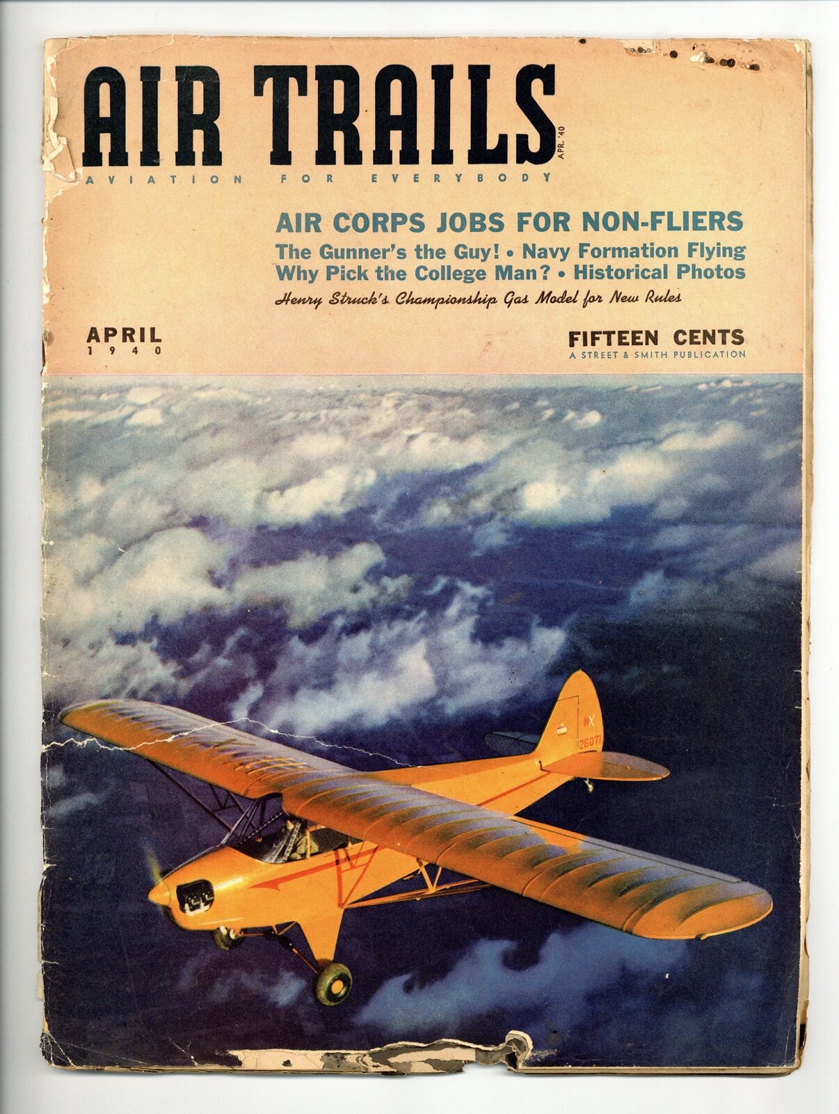 Air Trails Pulp / Magazine 2nd Series Apr 1940 Vol. 14 #1 PR Low Grade