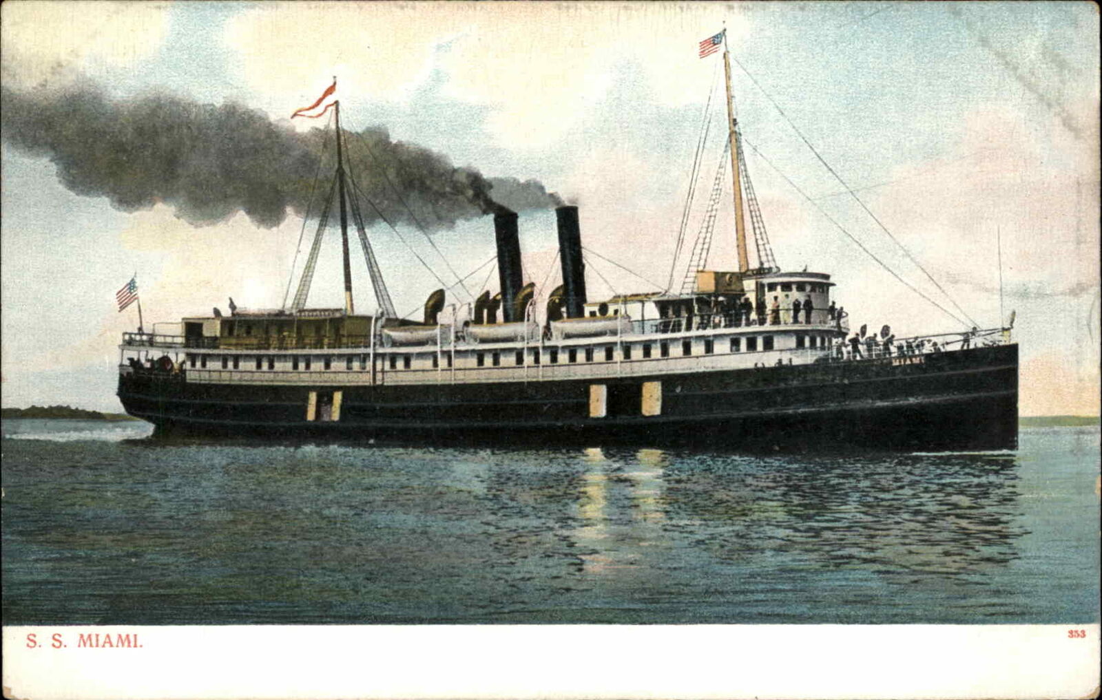 Steamship SS Miami c1905 Postcard