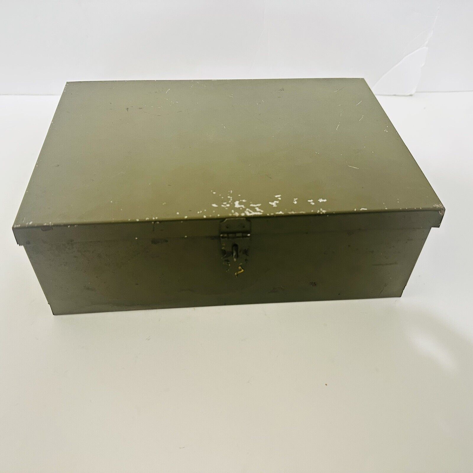 Vintage Metal Storage Box w/Hasp