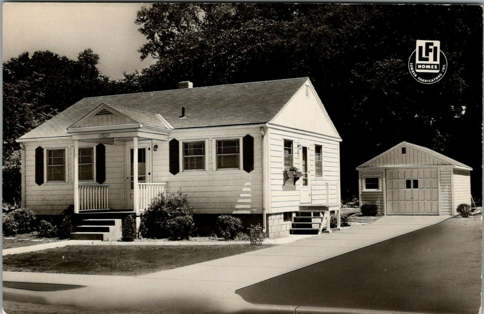 Detroit Michigan~Lumber Fabricators Inc~LFI Model Home~1940s Advertising RPPC