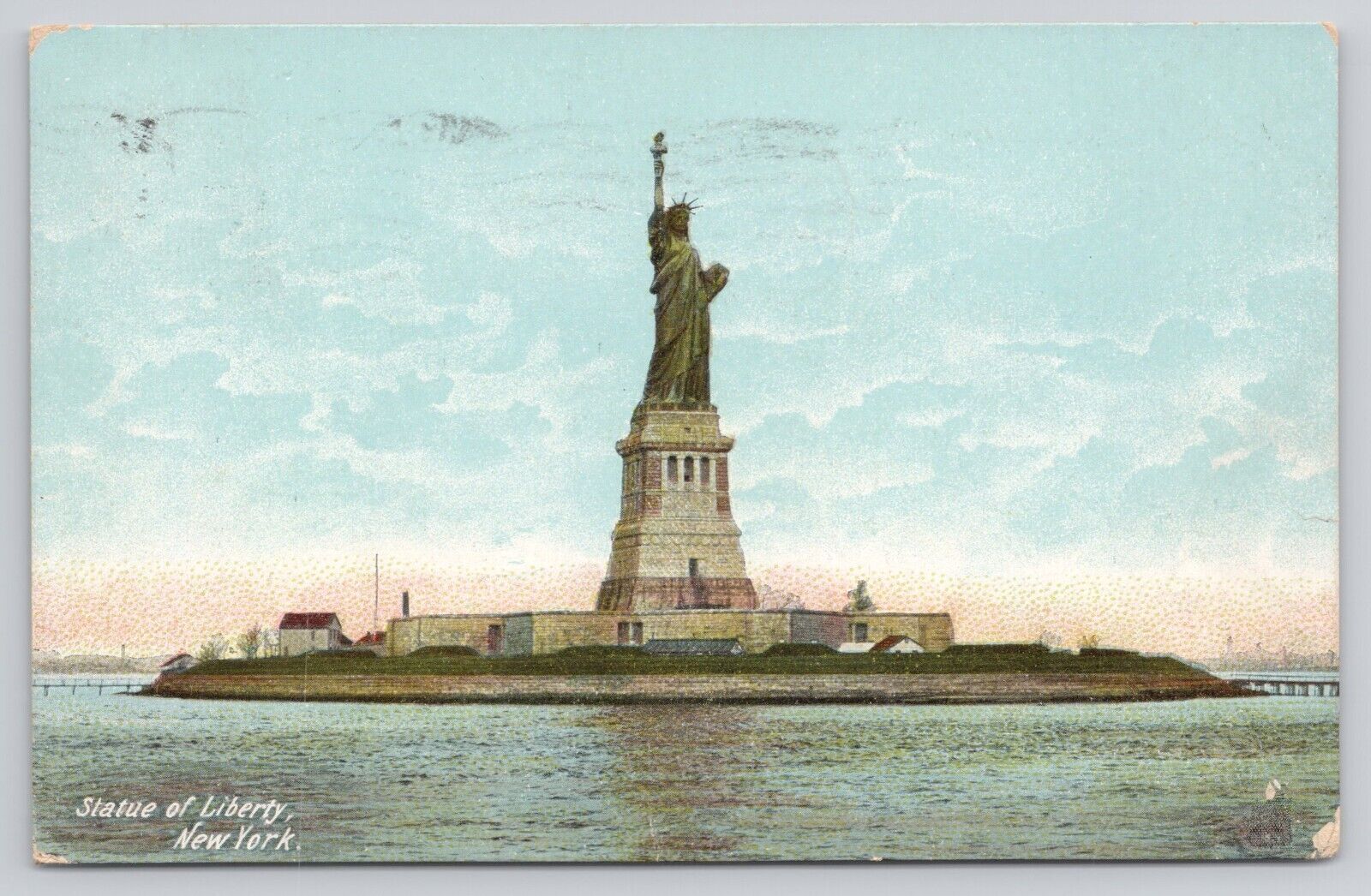 Statue of Liberty New York City NY Hugh Leighton Pub. Antique 1908 Postcard