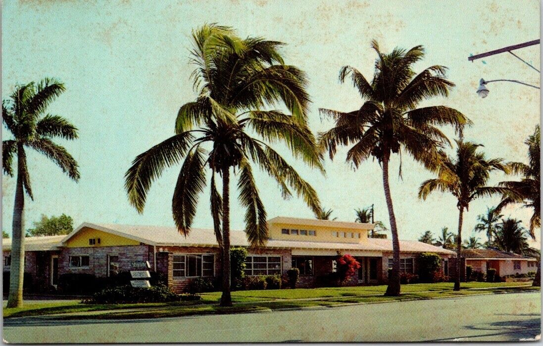 Naples FL Florida Neptune Apartments Gulf  Mexico Advertising Vintage Postcard