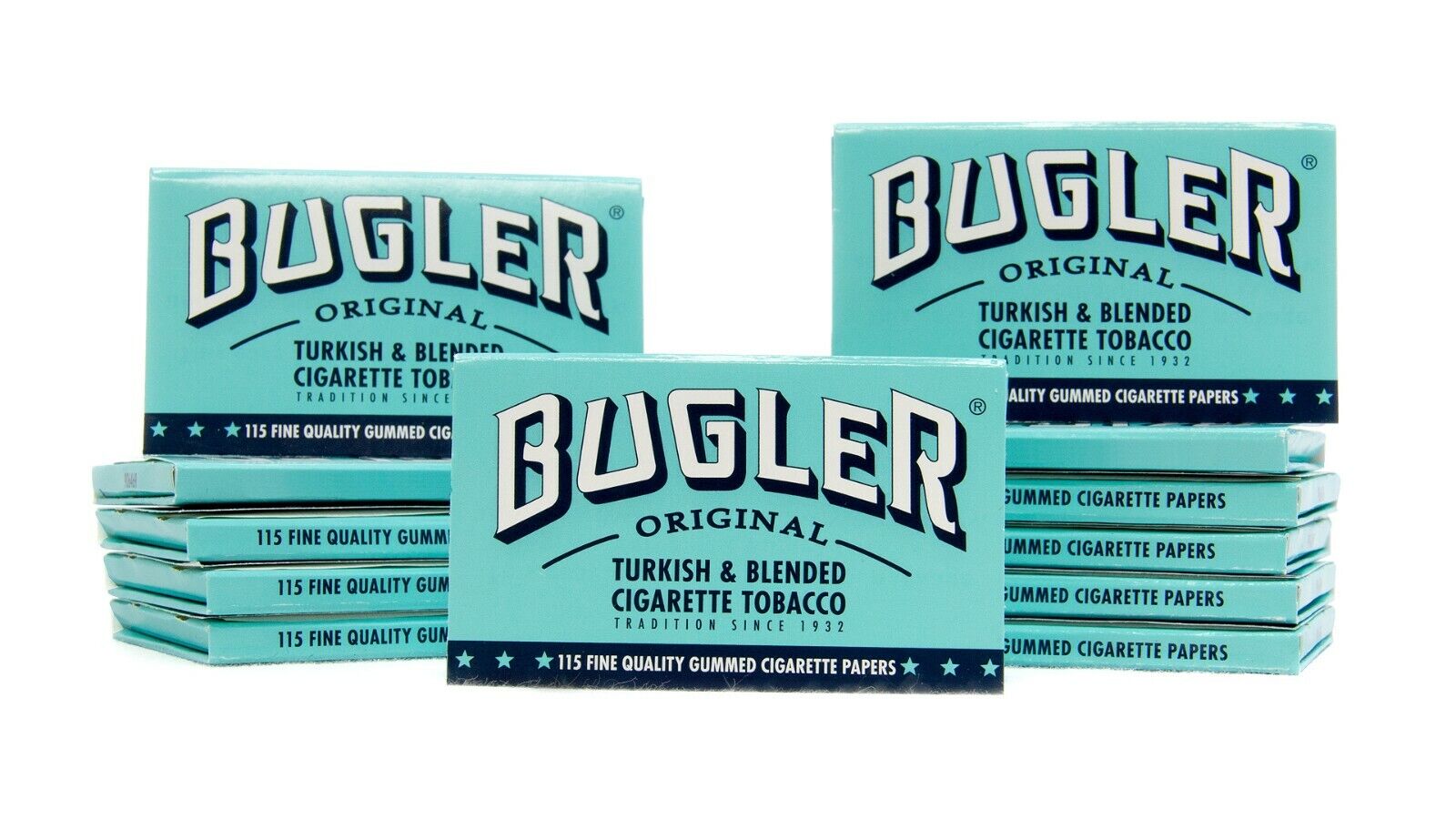 Bugler Original Turkish and Blended Cigarette Tobacco 115 Papers (12 Packs)