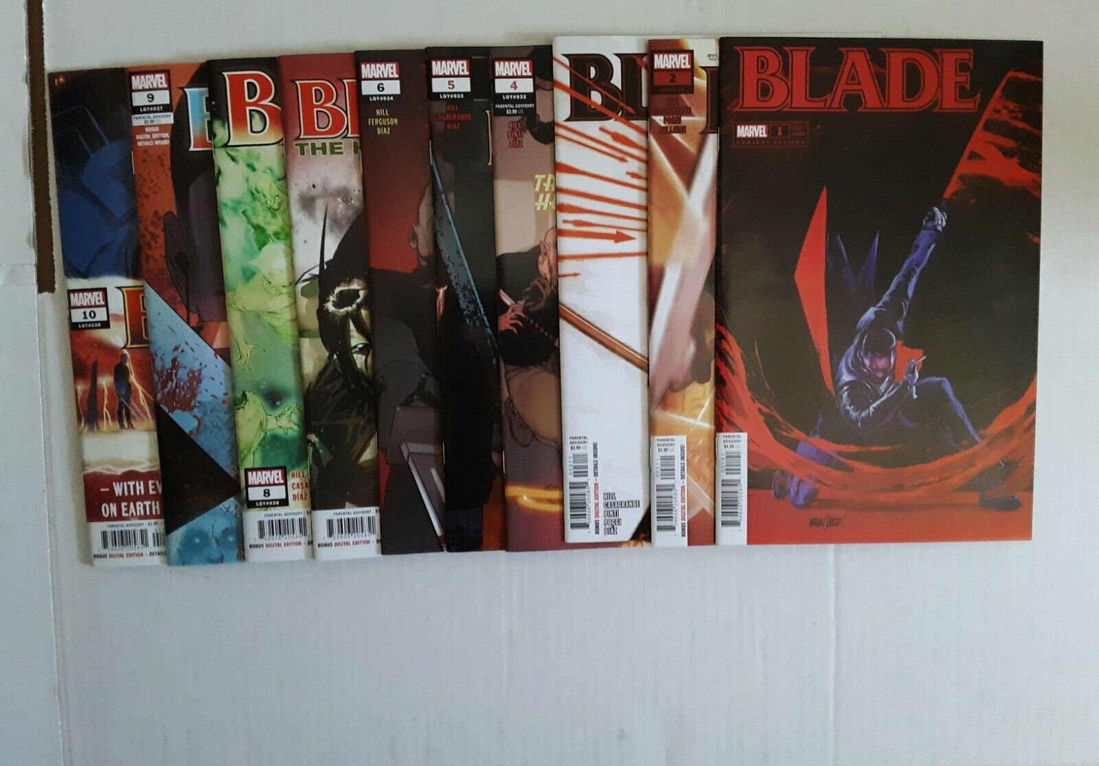 Blade 1-10 Complete Comic Lot Run Set Hill Marvel Collection