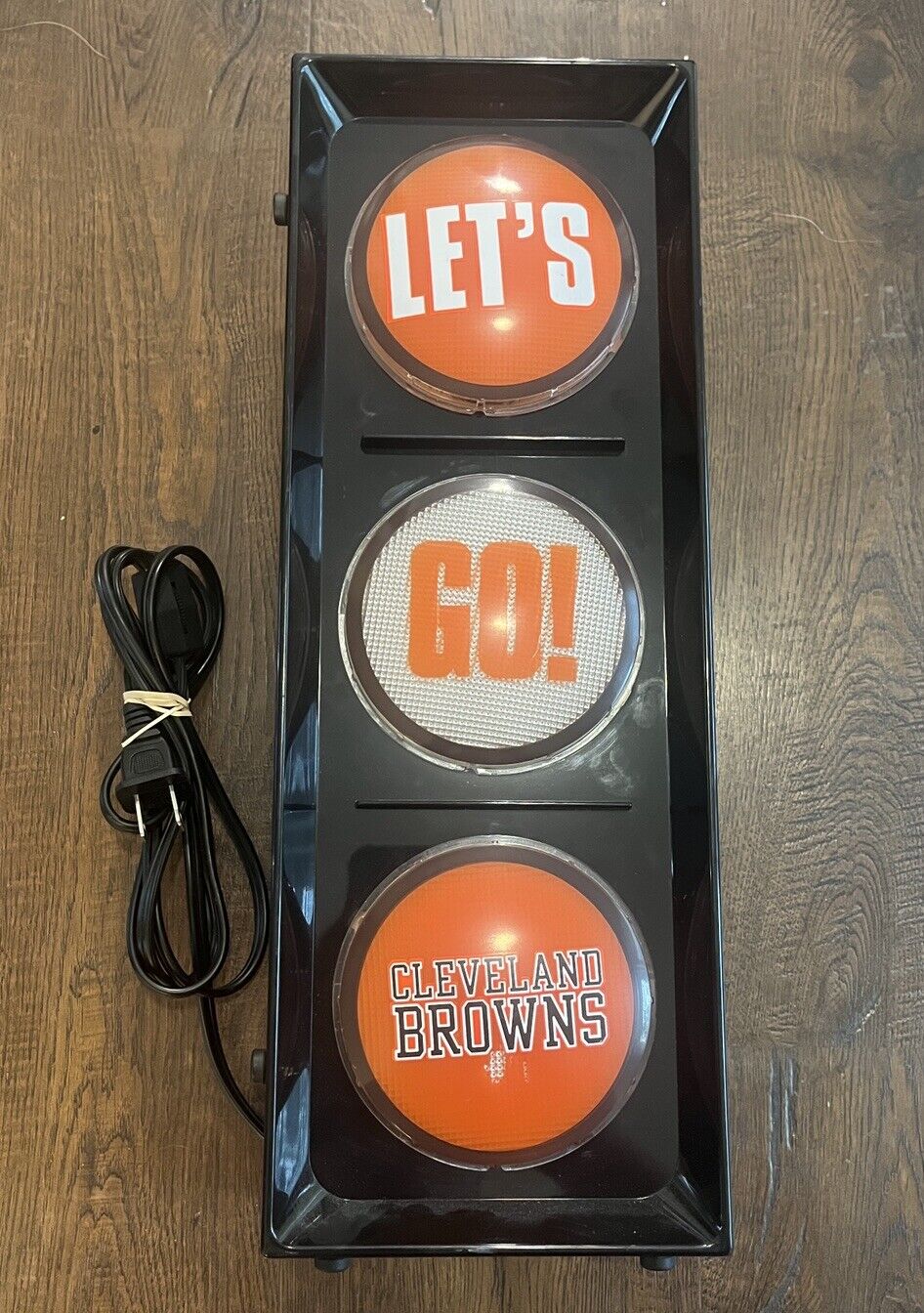 Vintage Cleveland Browns Light Up Neon Sign Man Cave Tested Working
