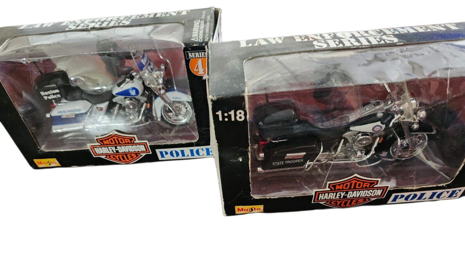 Vtg 1998 Maisto Harley-Davidson Motor Cycle 1:18 Scale Die Cast Metal Replicas