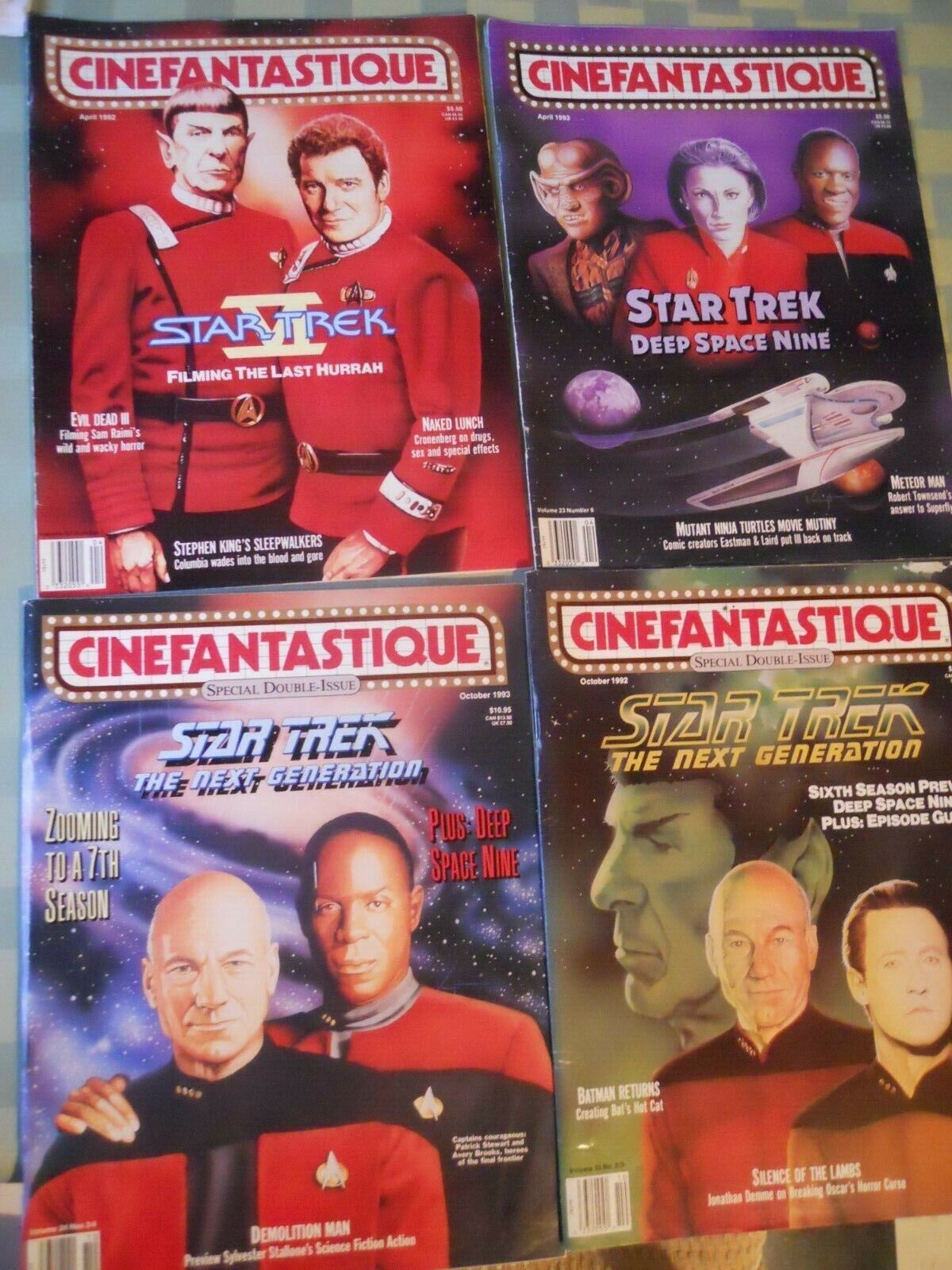 4  Vintage Cinefantastique Star Trek Issues, includes 2 double ... lot