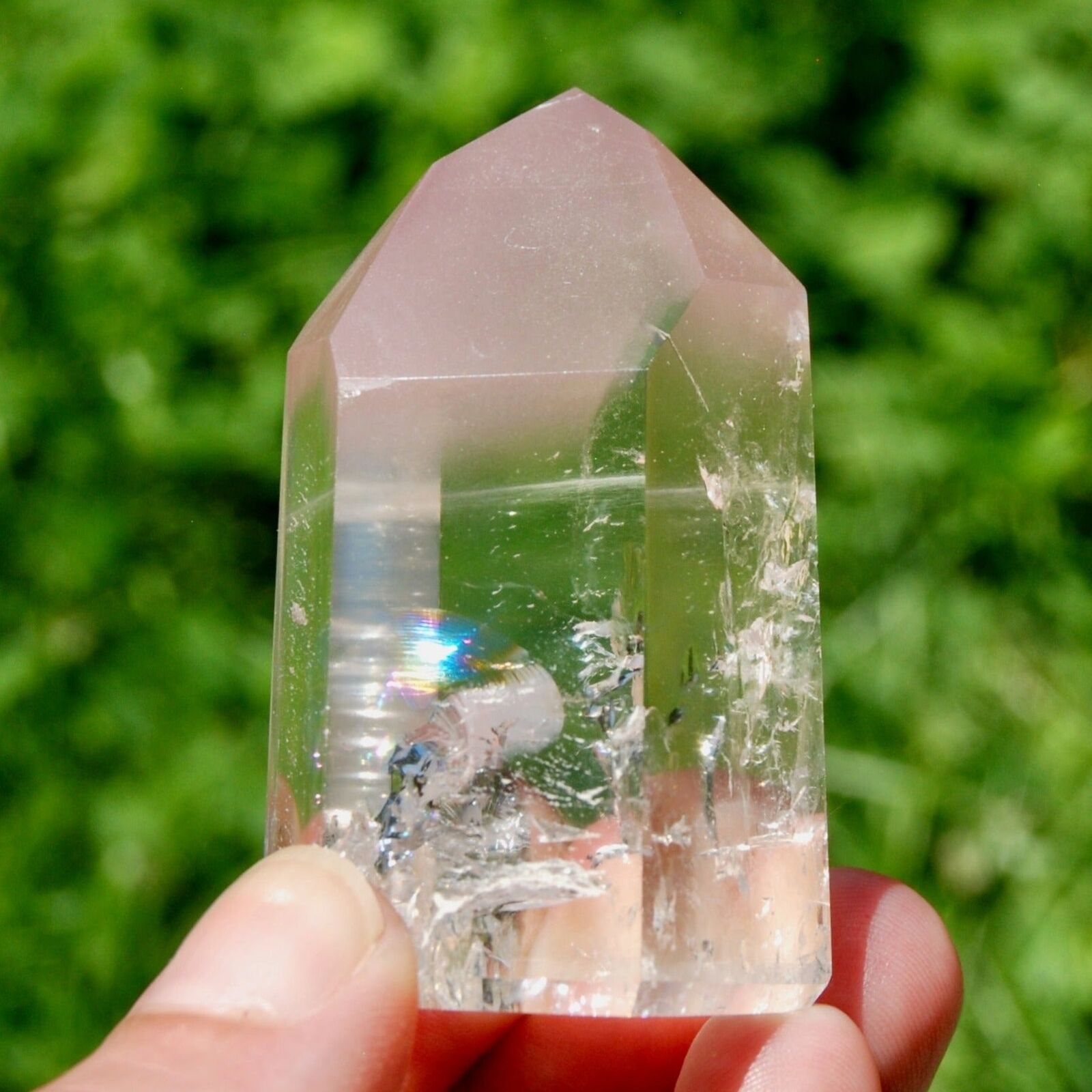 2.5in 113g RARE Large Channeler Pink Lithium Quartz Crystal Tower, Brazil