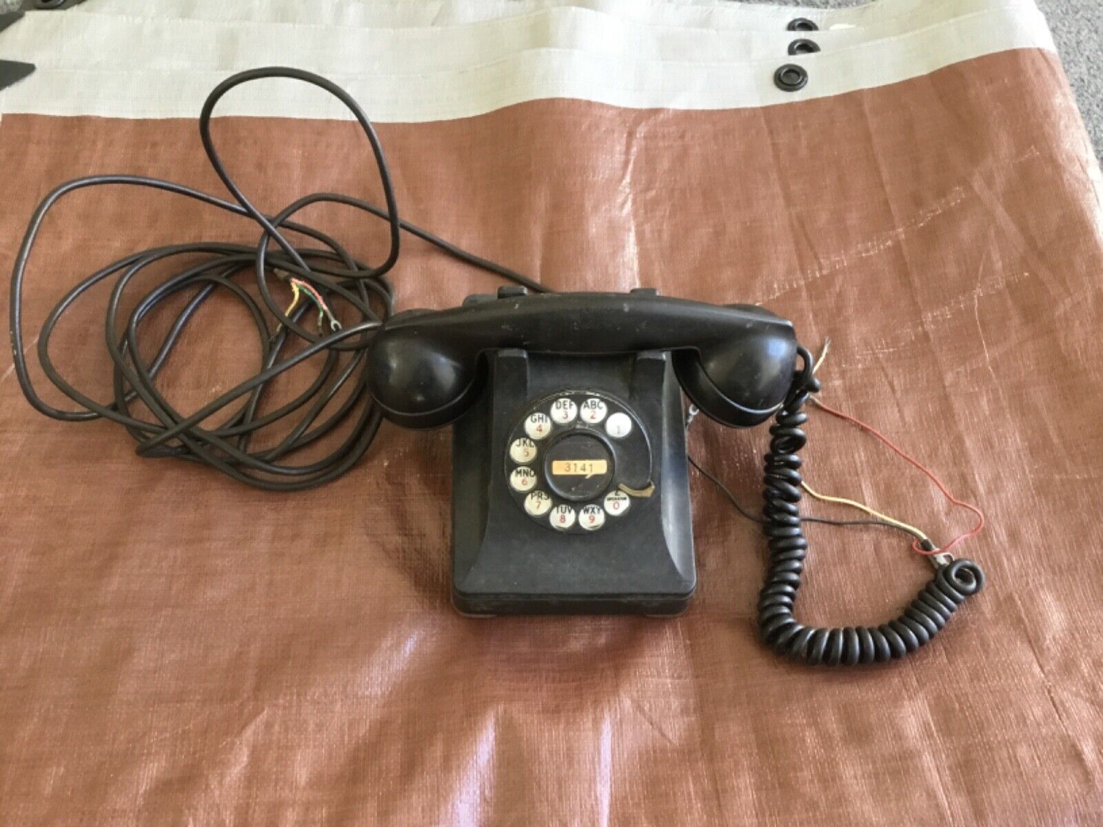 VINTAGE 1940\'s BELL SYSTEM WESTERN ELECTRIC F1 ROTARY TELEPHONE PHONE BLACK
