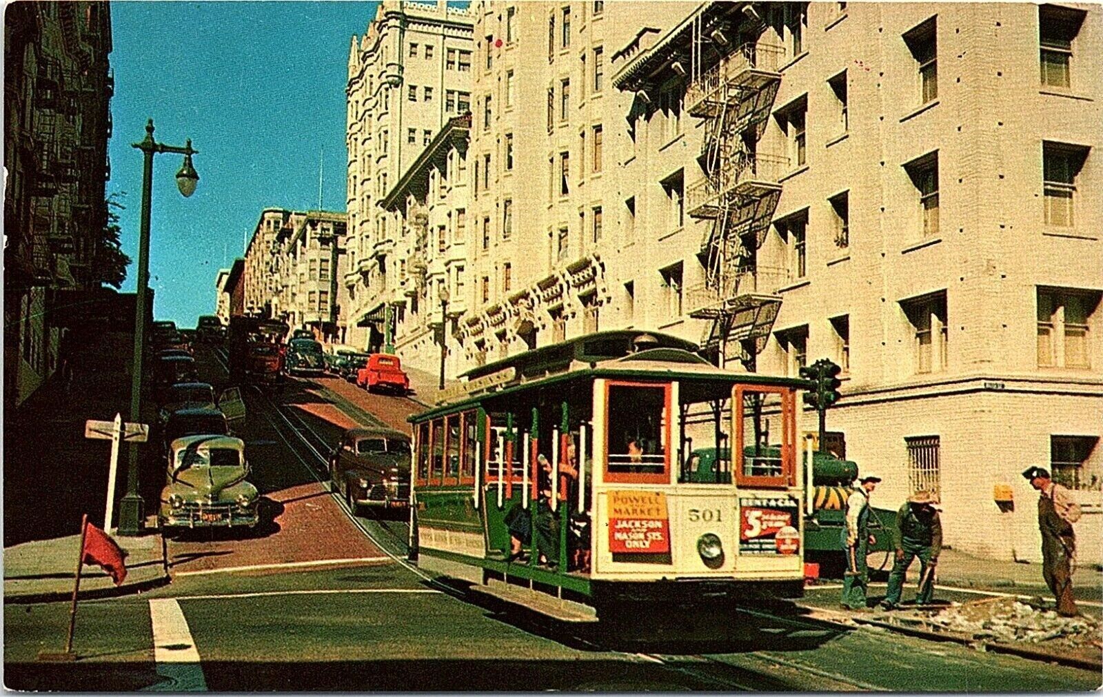 Vintage 1959? San Francisco Cable Car VTG Postcard PCB-1J