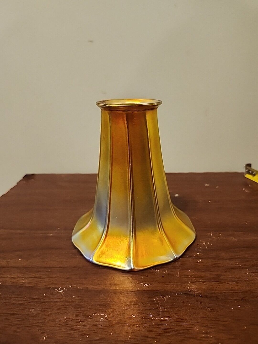 Antique Golden Quezal Aurene Lamp Shade 