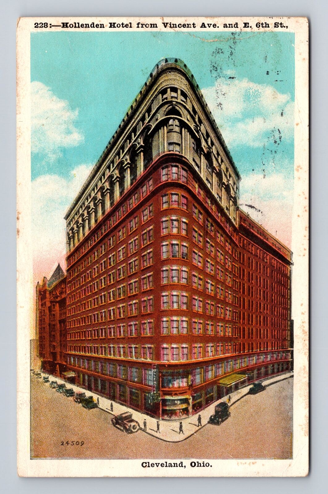 Cleveland OH-Ohio, Hollenden Hotel, Advertisement, Vintage c1927 Postcard