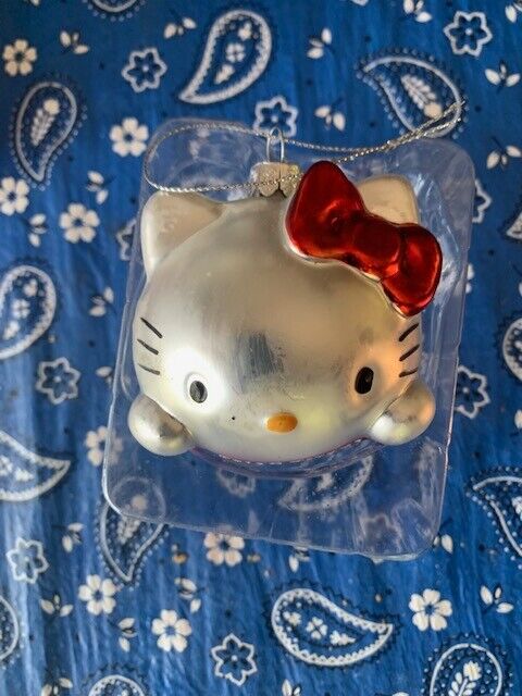 Hello Kitty Blown Glass Ornament - Christmas 2000