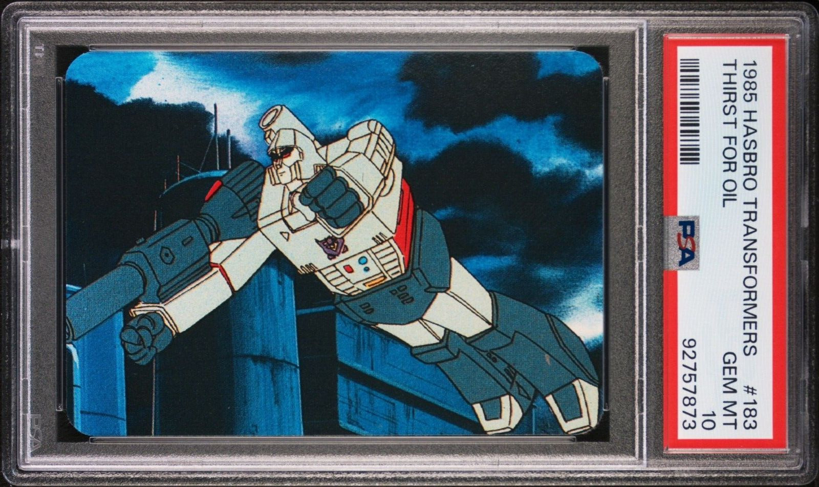 1985 Hasbro Transformers #183 Thirst for Oil PSA 10