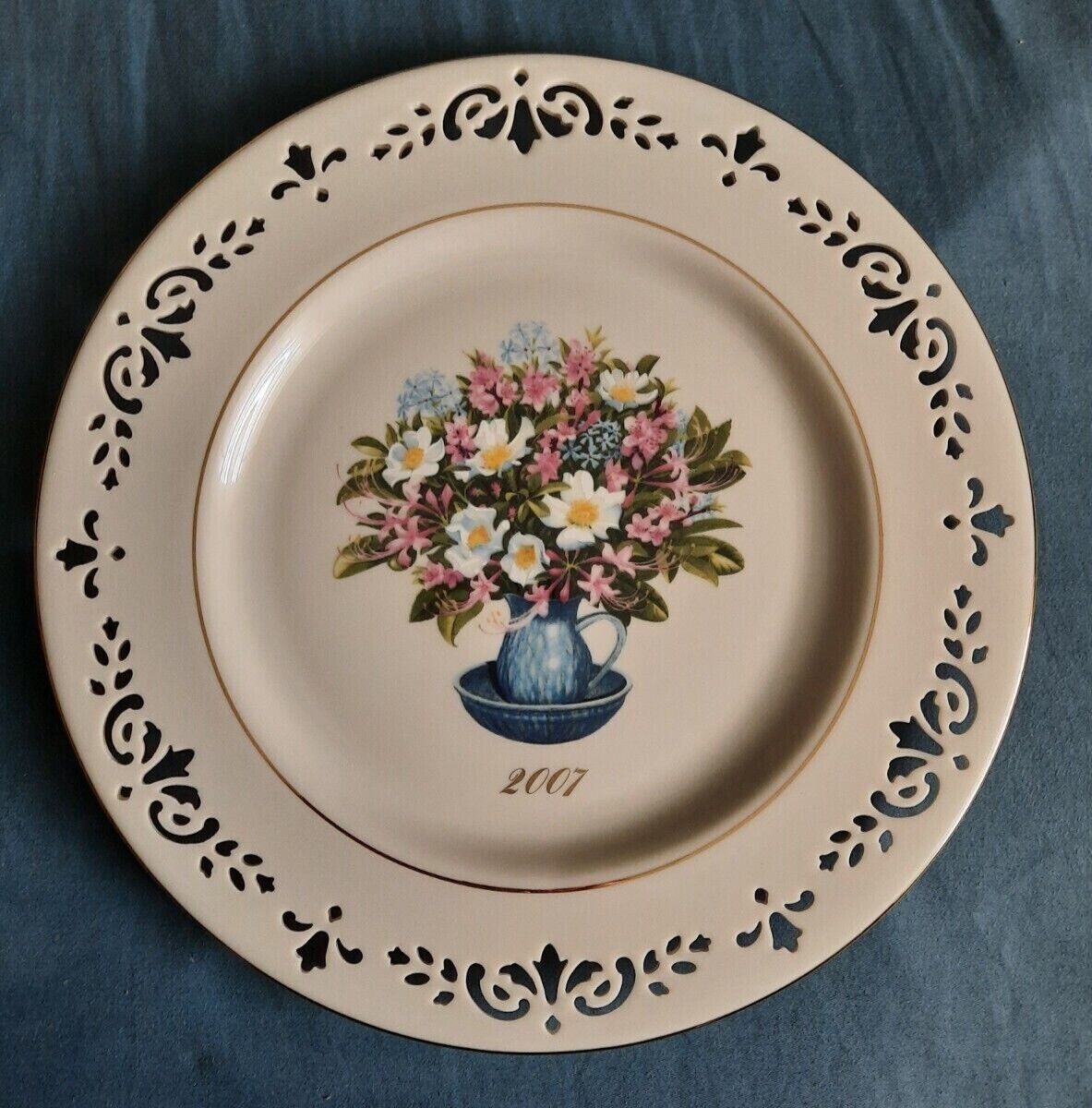 Lenox Colonial Bouquet Collectors Plate Georgia the Thirteenth Colony 2007