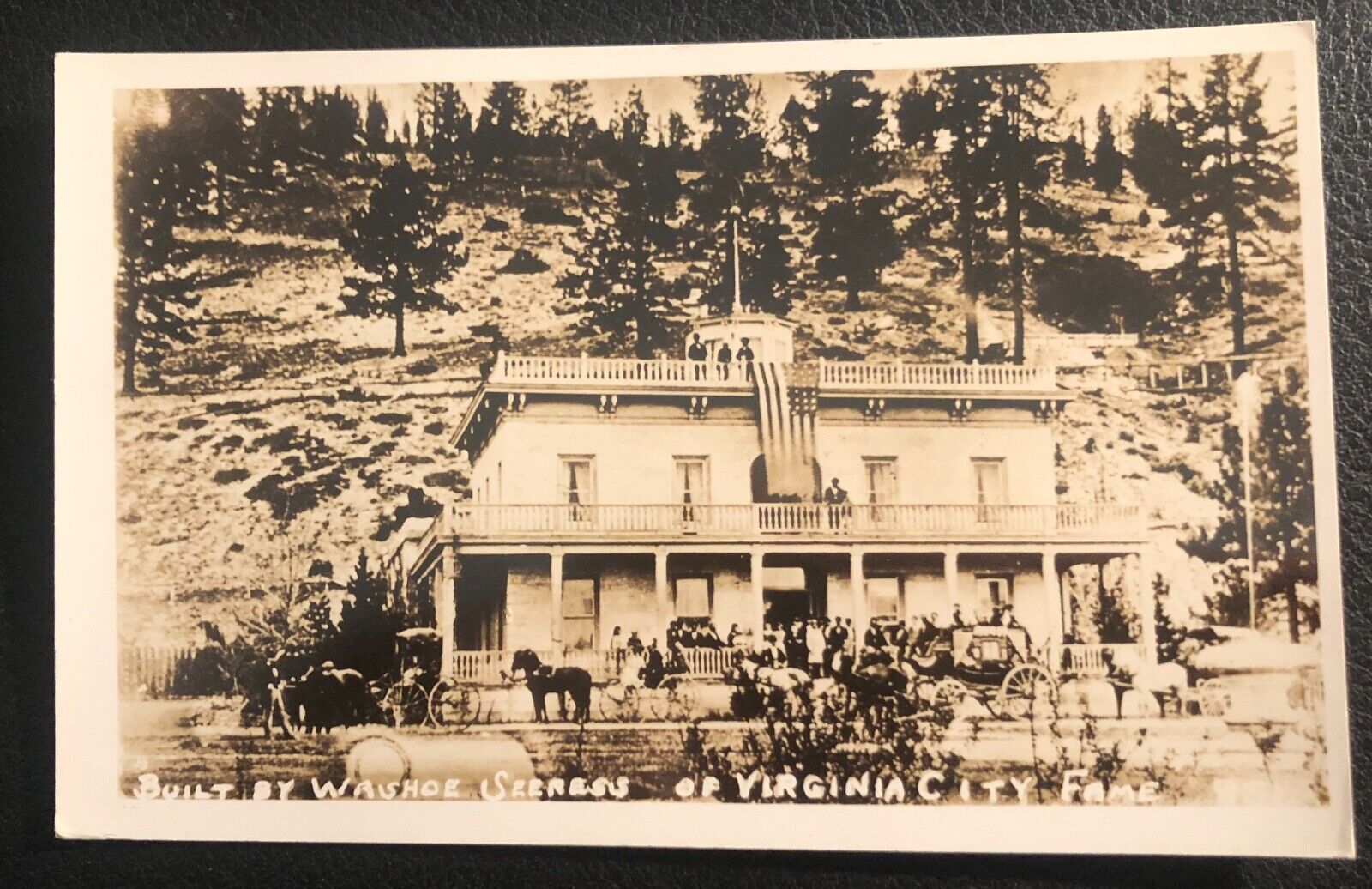 RPPC Built by Washoe Seeres of Virginia City Fame NV DOPS Postcard Vintage