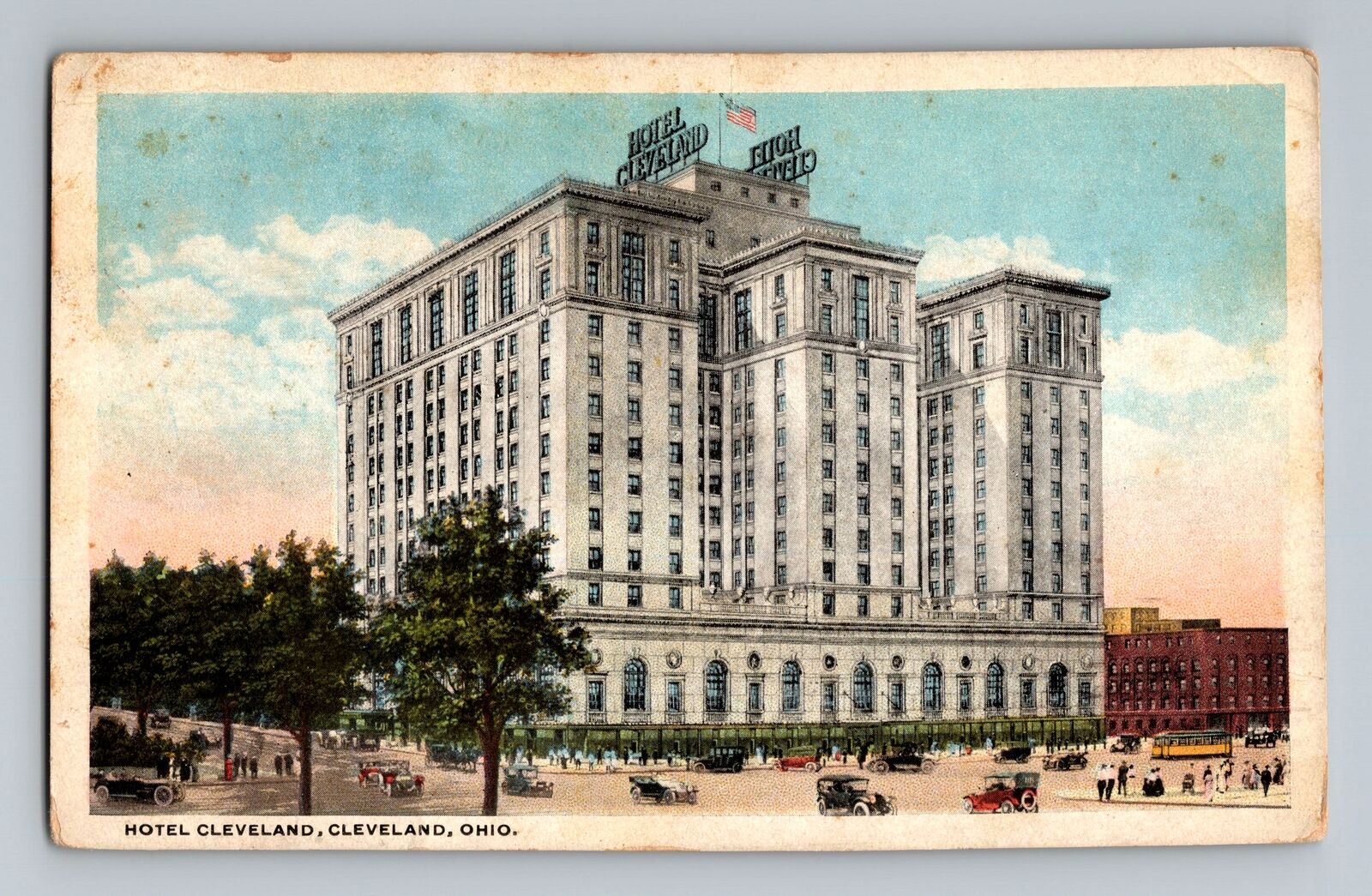 Cleveland OH-Ohio, Hotel Cleveland, Advertising, Antique Vintage Postcard