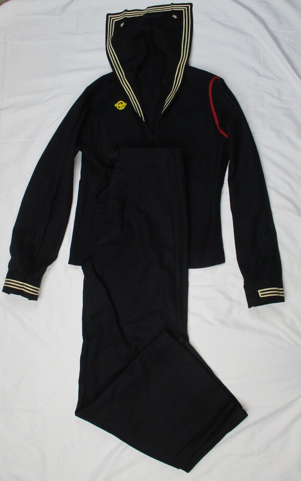 VTG WWII Naval Clothing Factory Cracker Jack Uniform Wool Pants and Jacket