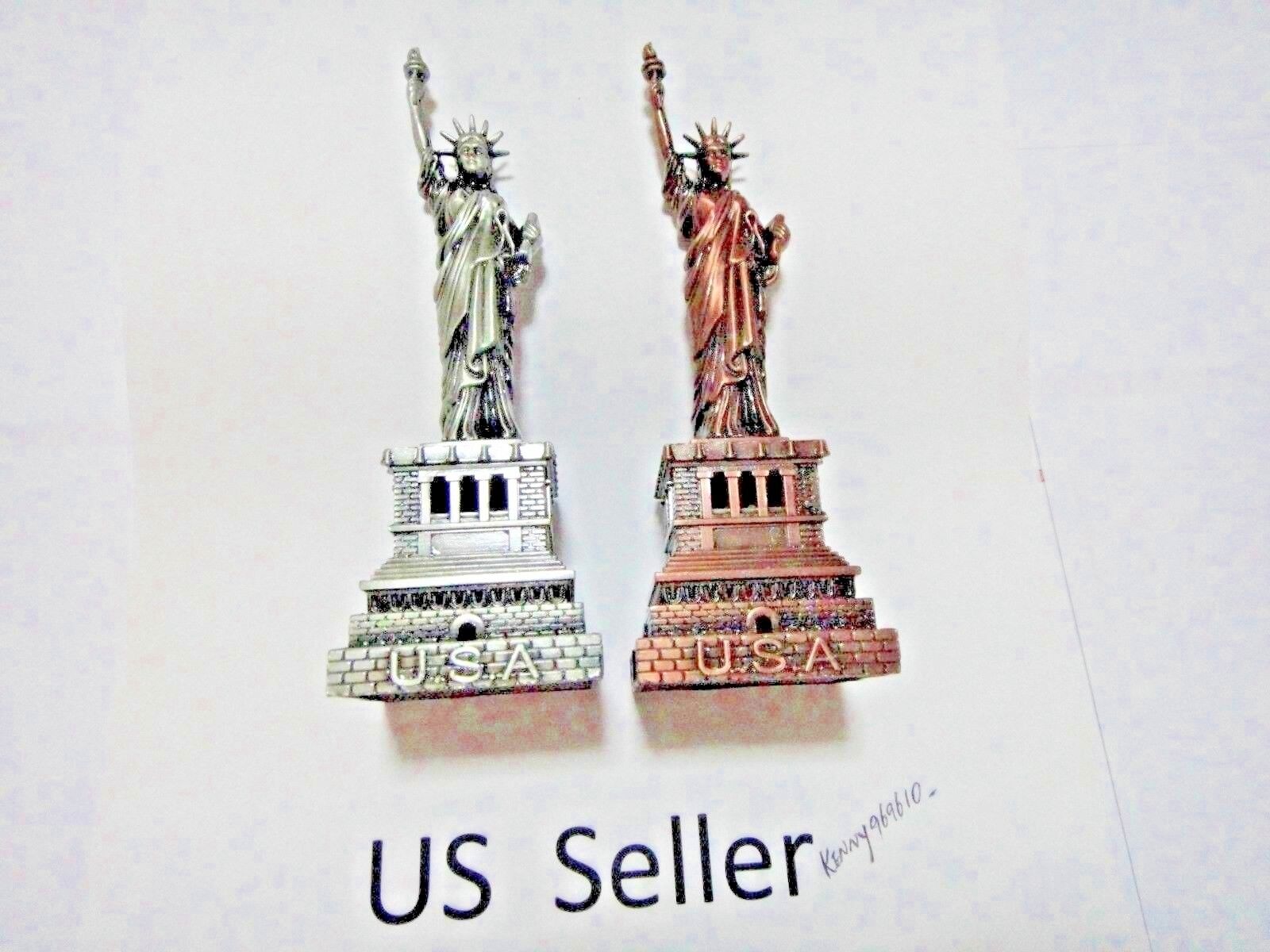 1x-Vintage 7.10 inch metal figure figurine Statue of Liberty USA base US Seller