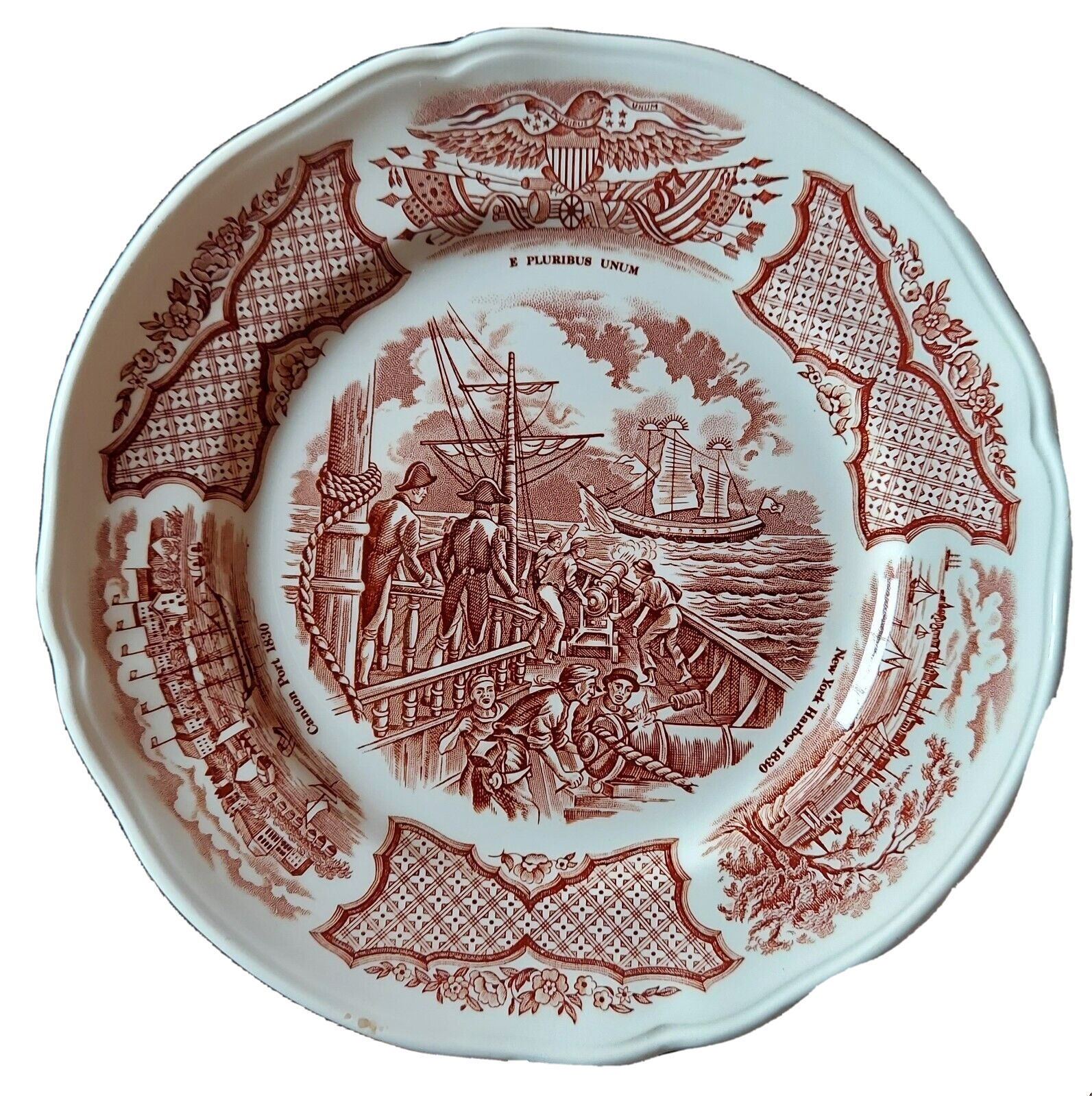 Fair Winds Commemorative Plate New York Harbor Canton Port Alfred Meakin England