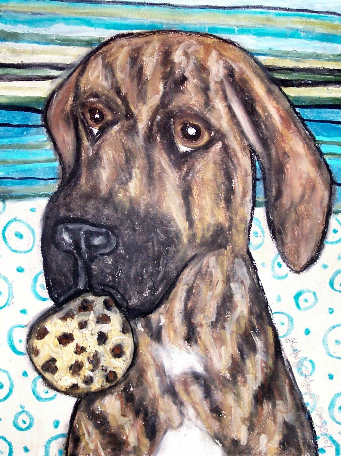 PLOTT HOUND Coonhound 4x6 Dog Pop Art Mini PRINT by Artist KSams Collectible