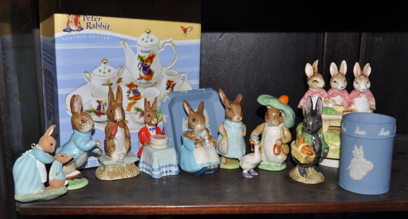 BunnyKins Peter Rabbit Figurines, Wedgwood Pieces, Tea Set, Beatrix Potter