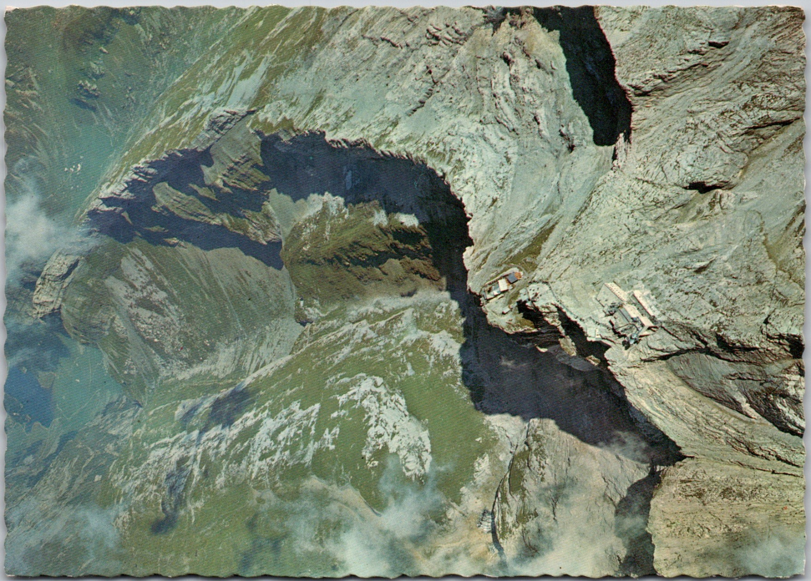 Switzerland Santis Mountain Alpstein Massif Aerial View Beauty Vintage Postcard