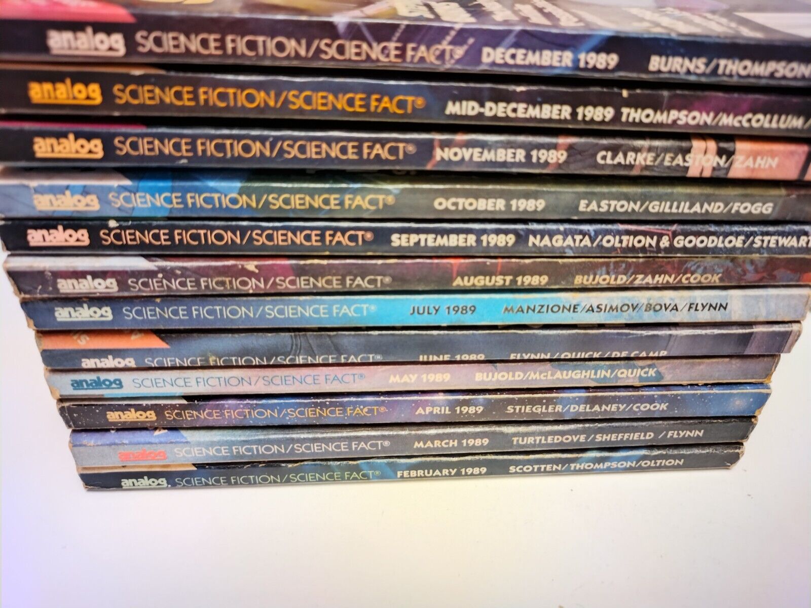Analog Science Fiction/Science Fact 1989 Lot of 6
